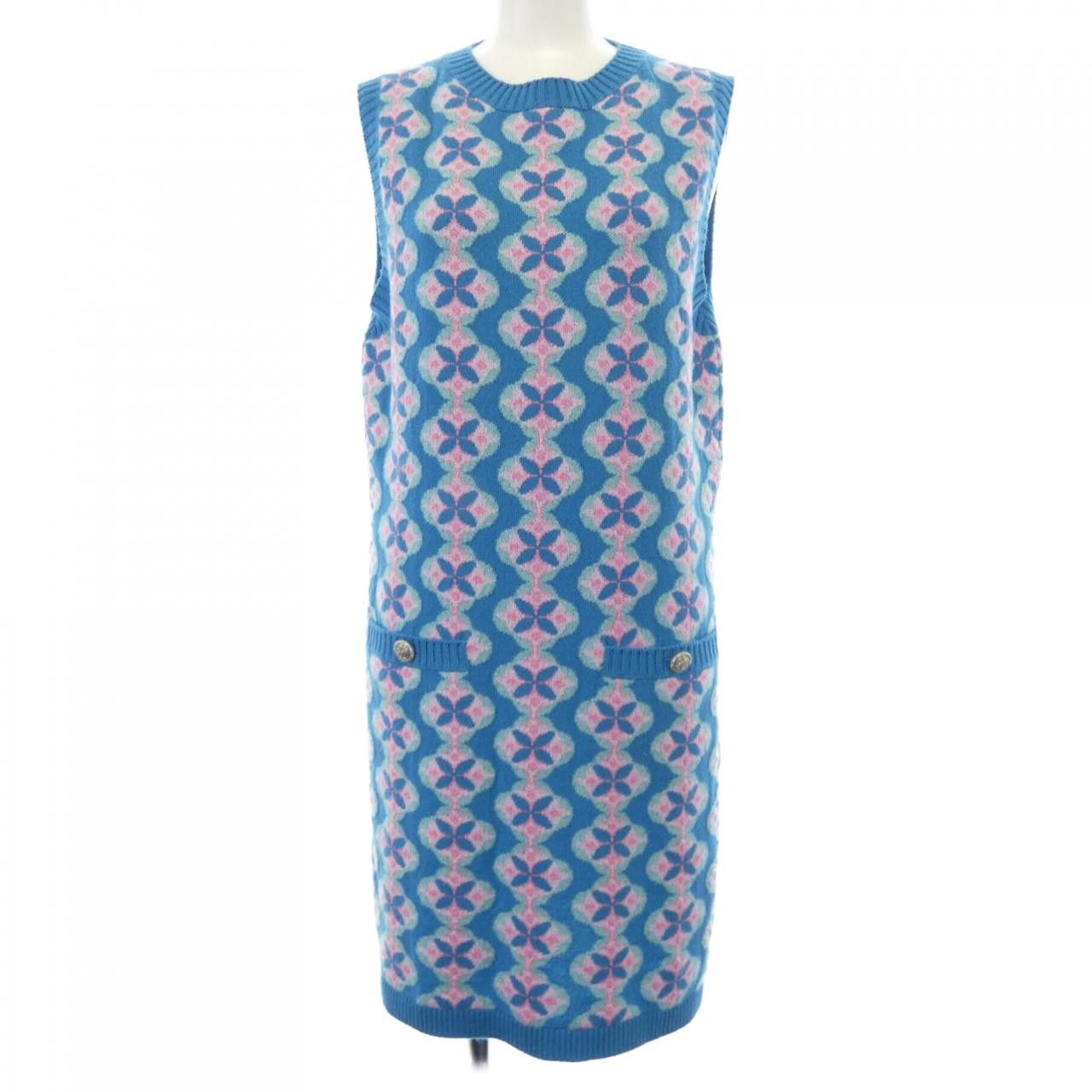 Chanel Chanel Chanel Cashmere Dress Textile Dresses P55807K07284 DUTY FREE for USA Size ONE SIZE - 1 Thumbnail