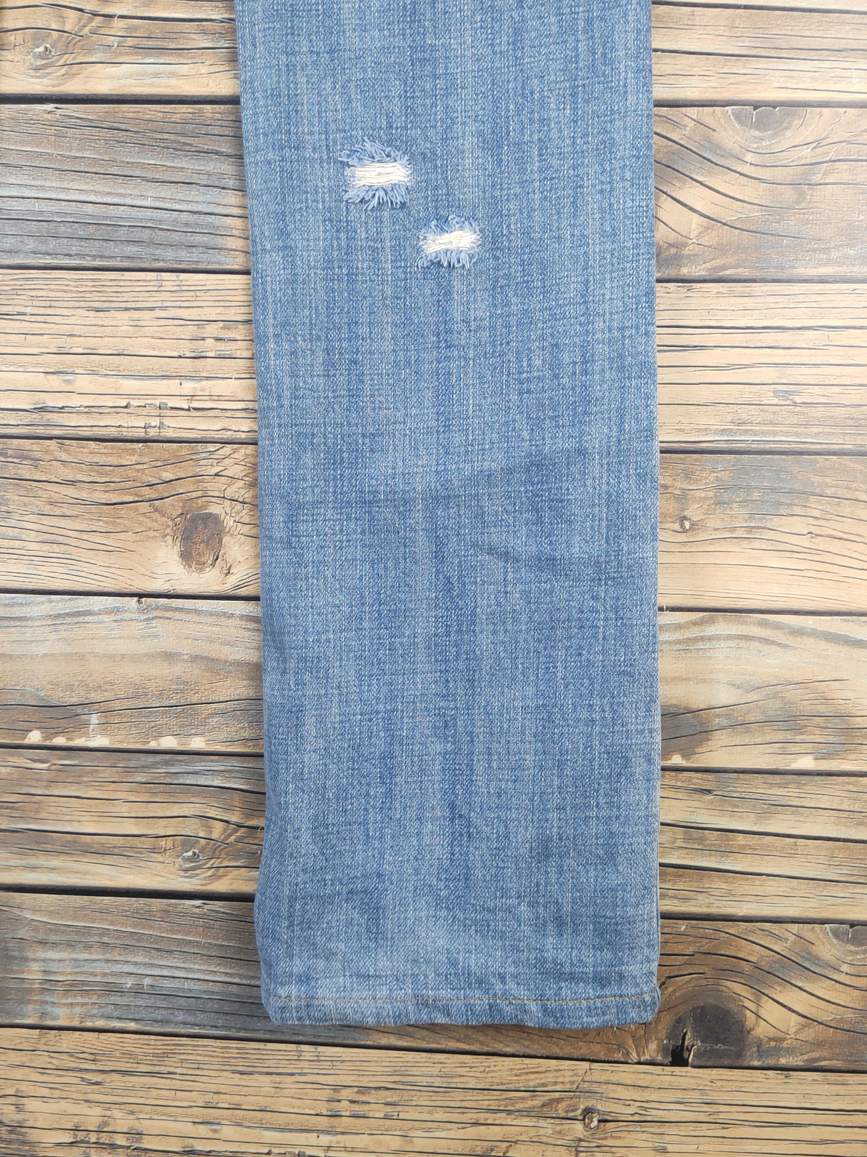 Japanese Brand D Manics made in japan Blue Distressed Ripped Jeans#W1615 Size US 27 - 12 Thumbnail
