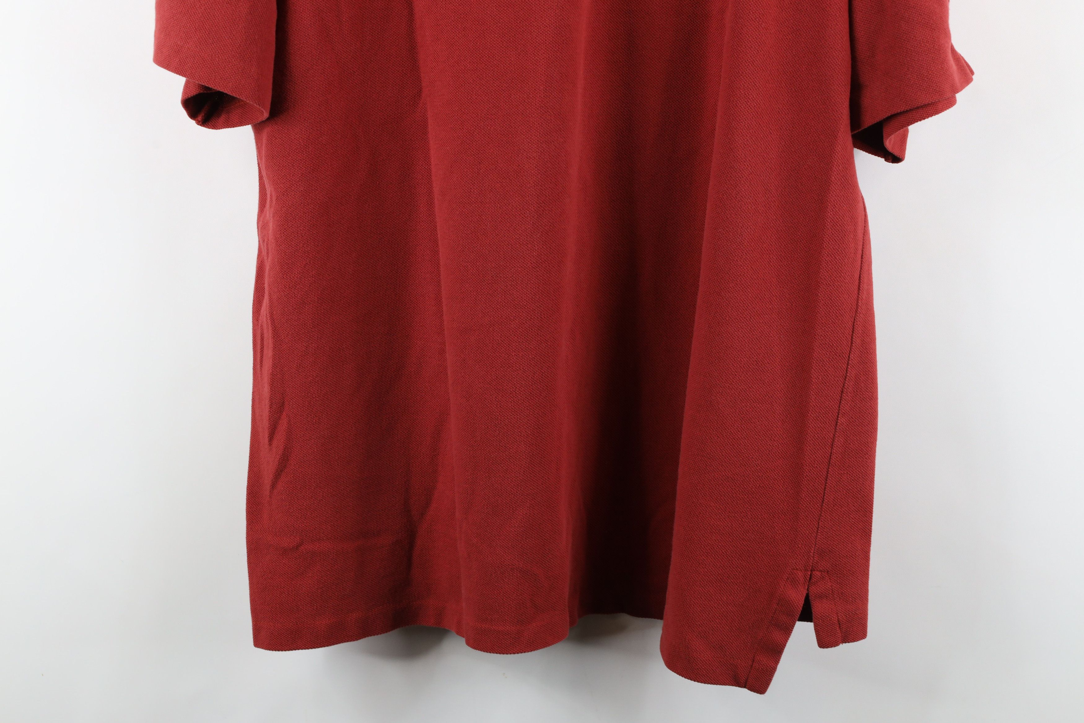 Lands' End × Vintage Vintage 90s Lands End Pique Cotton Pocket Polo Shirt Red USA Size US L / EU 52-54 / 3 - 12 Thumbnail