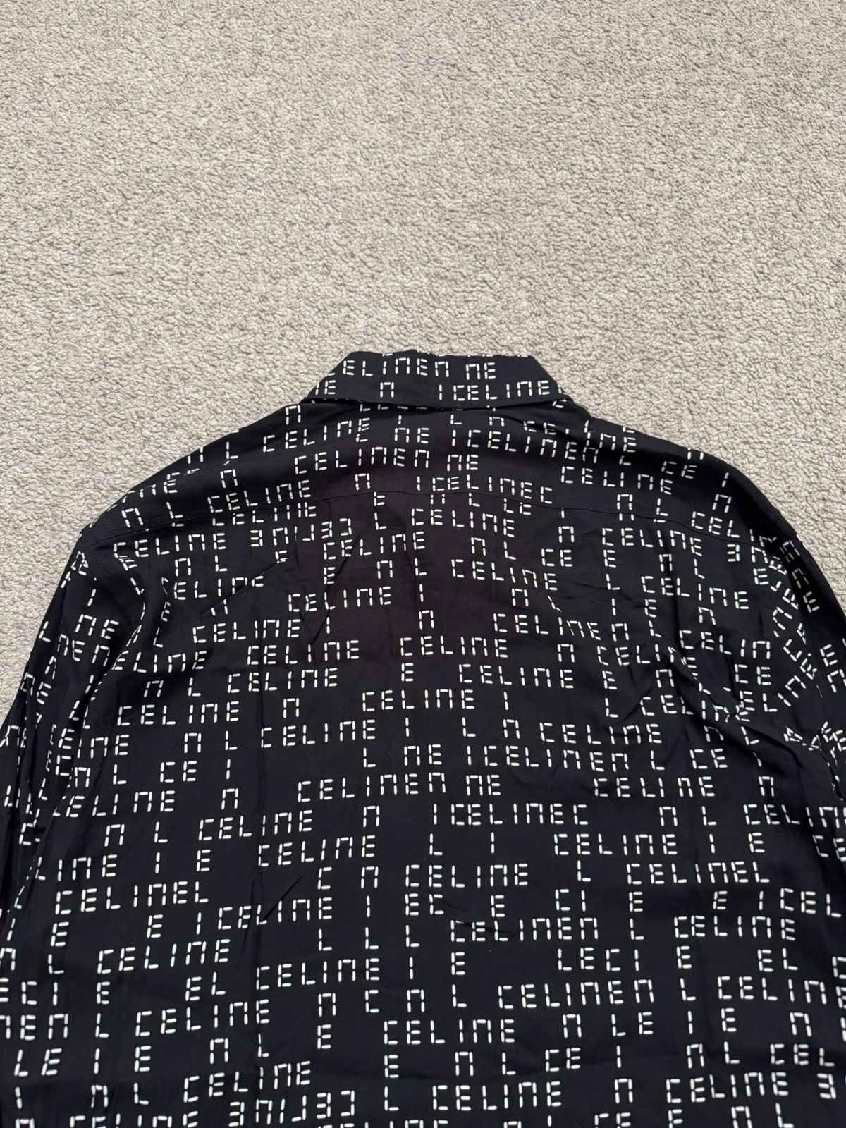 Celine FW22 Celine Hedi Slimane Analog Logo Monogram Button Shirt Size US S / EU 44-46 / 1 - 6 Thumbnail
