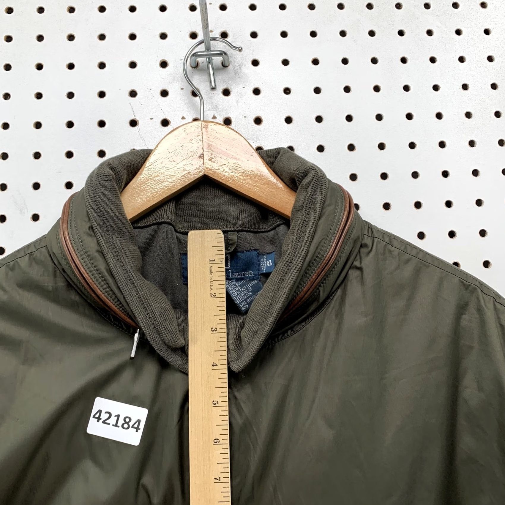 Polo Ralph Lauren Polo Ralph Lauren Bomber Jacket Olive Green Mens XL Embroidered Zip 26x28 Vintage Jacket Size US XL / EU 56 / 4 - 6 Thumbnail