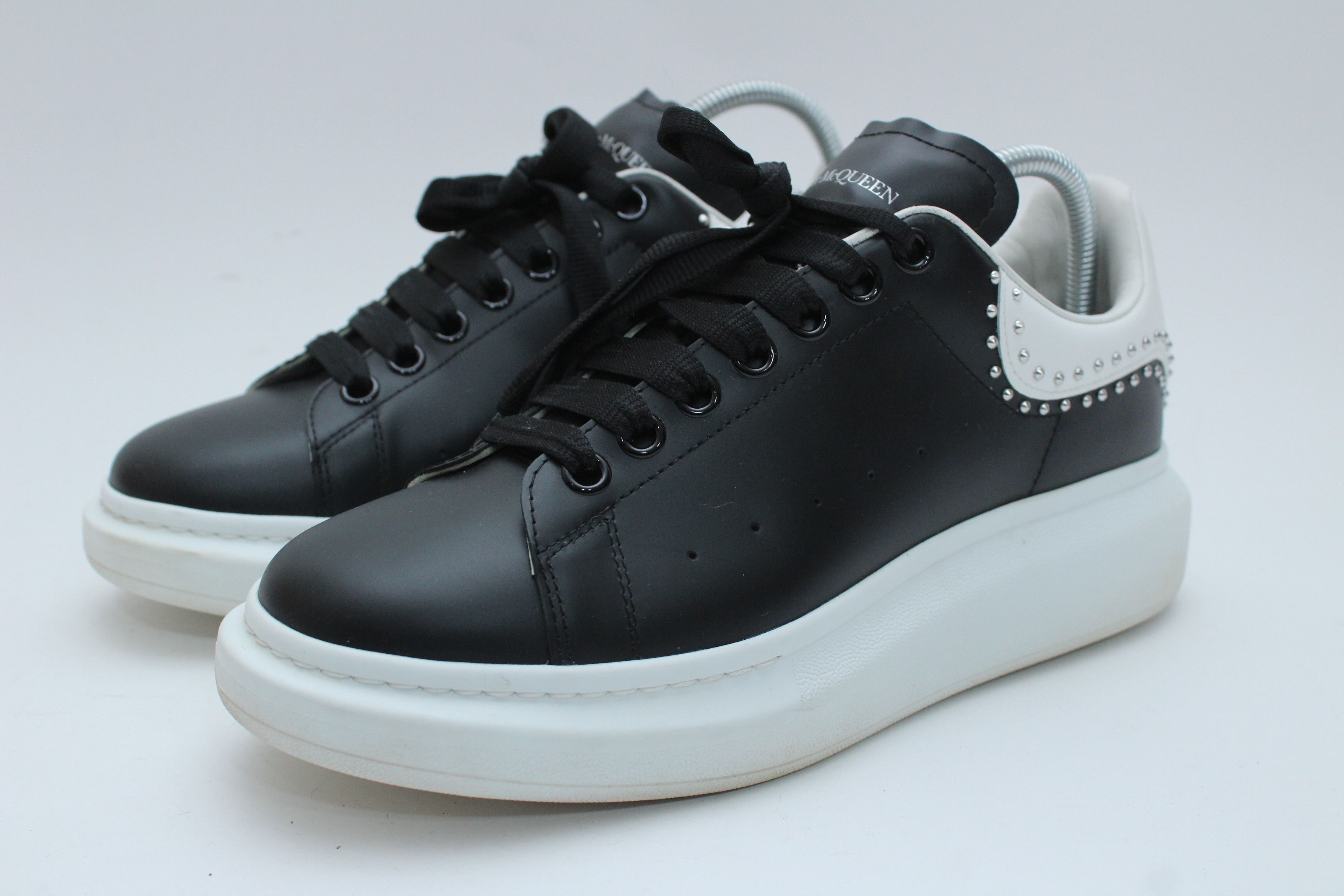 Alexander McQueen Alexander McQueen Oversized Studded Sneakers Black Leather Size US 8 / EU 41 - 1 Thumbnail