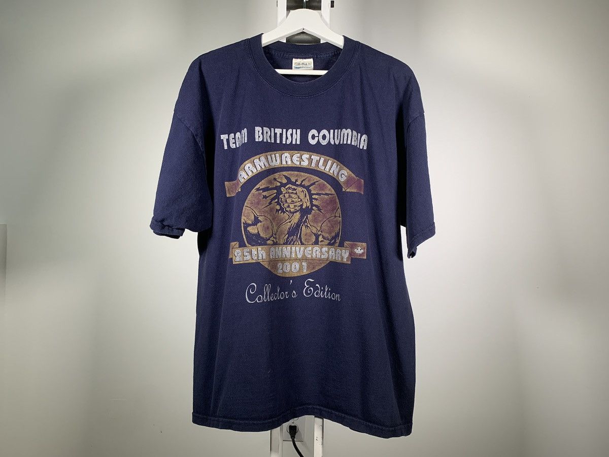 Japanese Brand × Vintage Vintage Arm Wrestling Team British Columbia 2001 T Shirt Size US XL / EU 56 / 4 - 1 Thumbnail