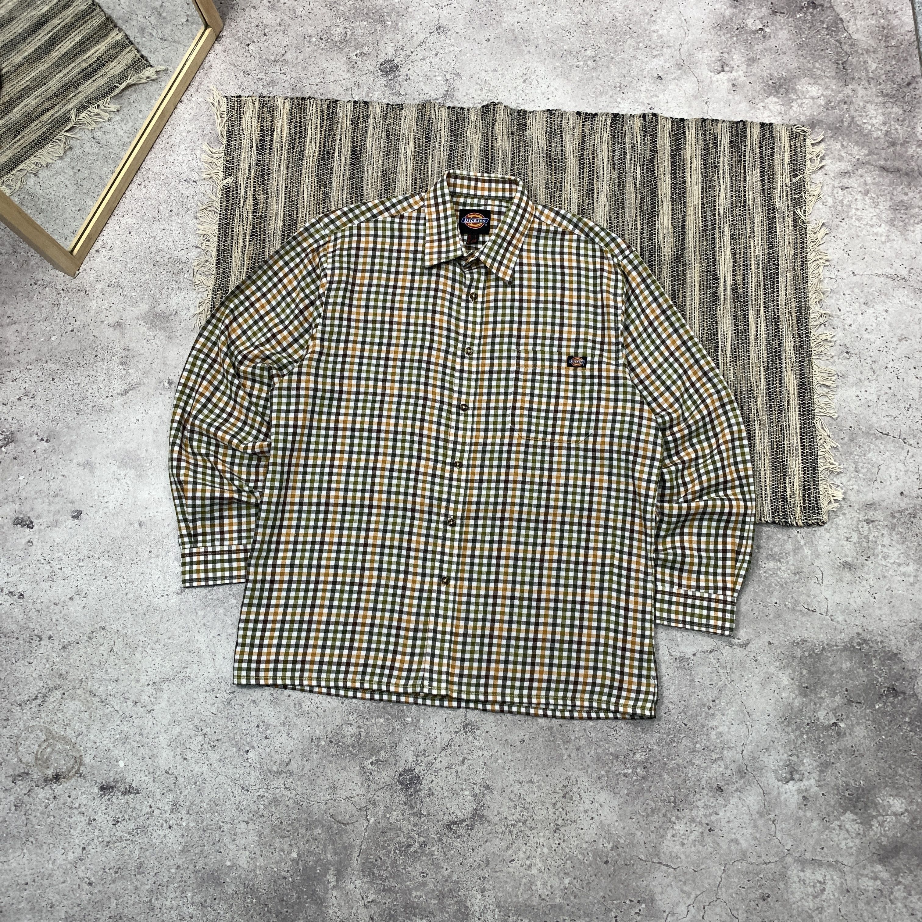 Dickies Vintage Dickies 90s Checkered Flannel Button Up Shirt L Size US L / EU 52-54 / 3 - 1 Thumbnail