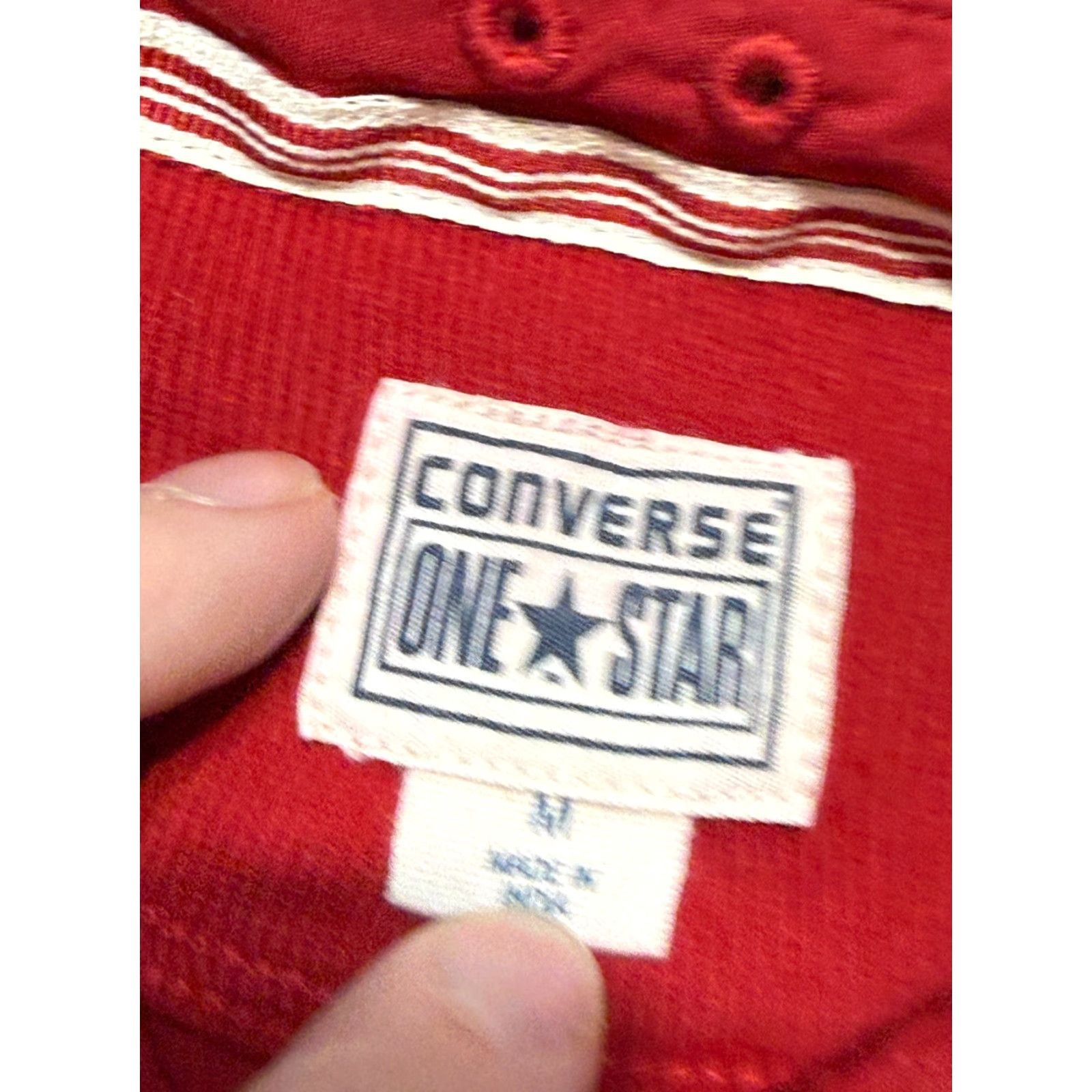 Converse Converse One Star Shirt Women S Red Long Sleeve Button Up Shirt College Casual Modern Stars Pocketed Size S / US 4 / IT 40 - 5 Thumbnail