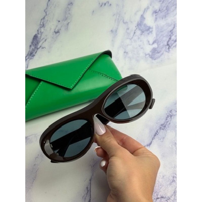 Bottega Veneta NEW Bottega Veneta BV1284S Brown Blue Aviator Sunglasses Size ONE SIZE - 2 Thumbnail