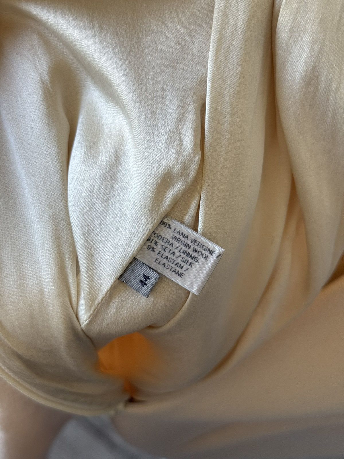 Bottega Veneta RRP $1,900+ Bottega Veneta White Wool Silk Blend Midi Dress Size S / US 4 / IT 40 - 14 Thumbnail