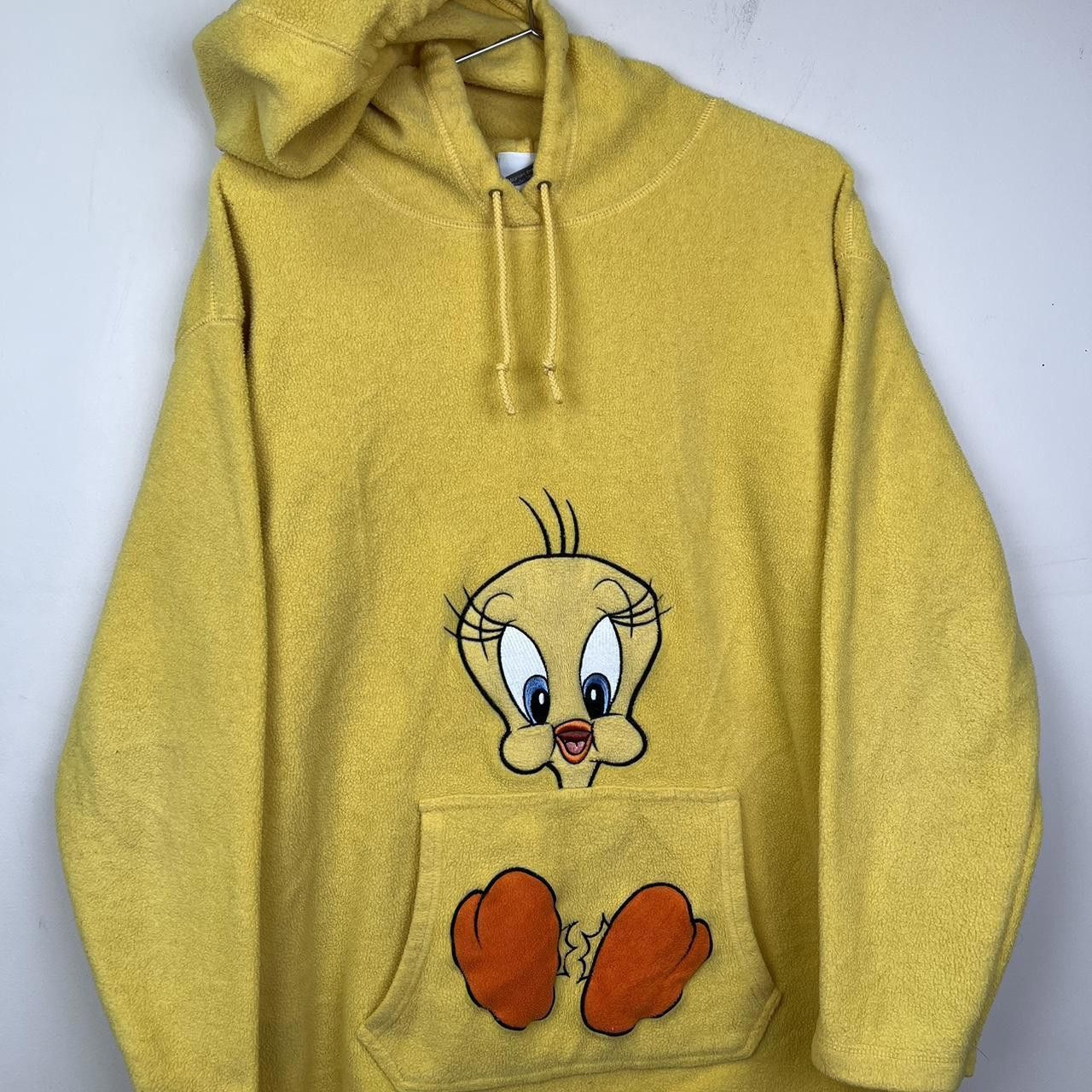 Designer Warner Bros Tweety Bird Yellow Hoodie 90s vintage Size XL / US 12-14 / IT 48-50 - 2 Thumbnail