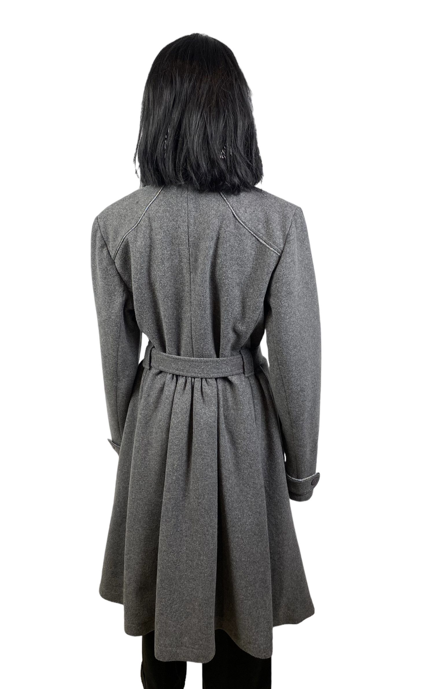 Designer Stella Nova Wool-Cashmere Belted Coat size 42 Size M / US 6-8 / IT 42-44 - 12 Thumbnail