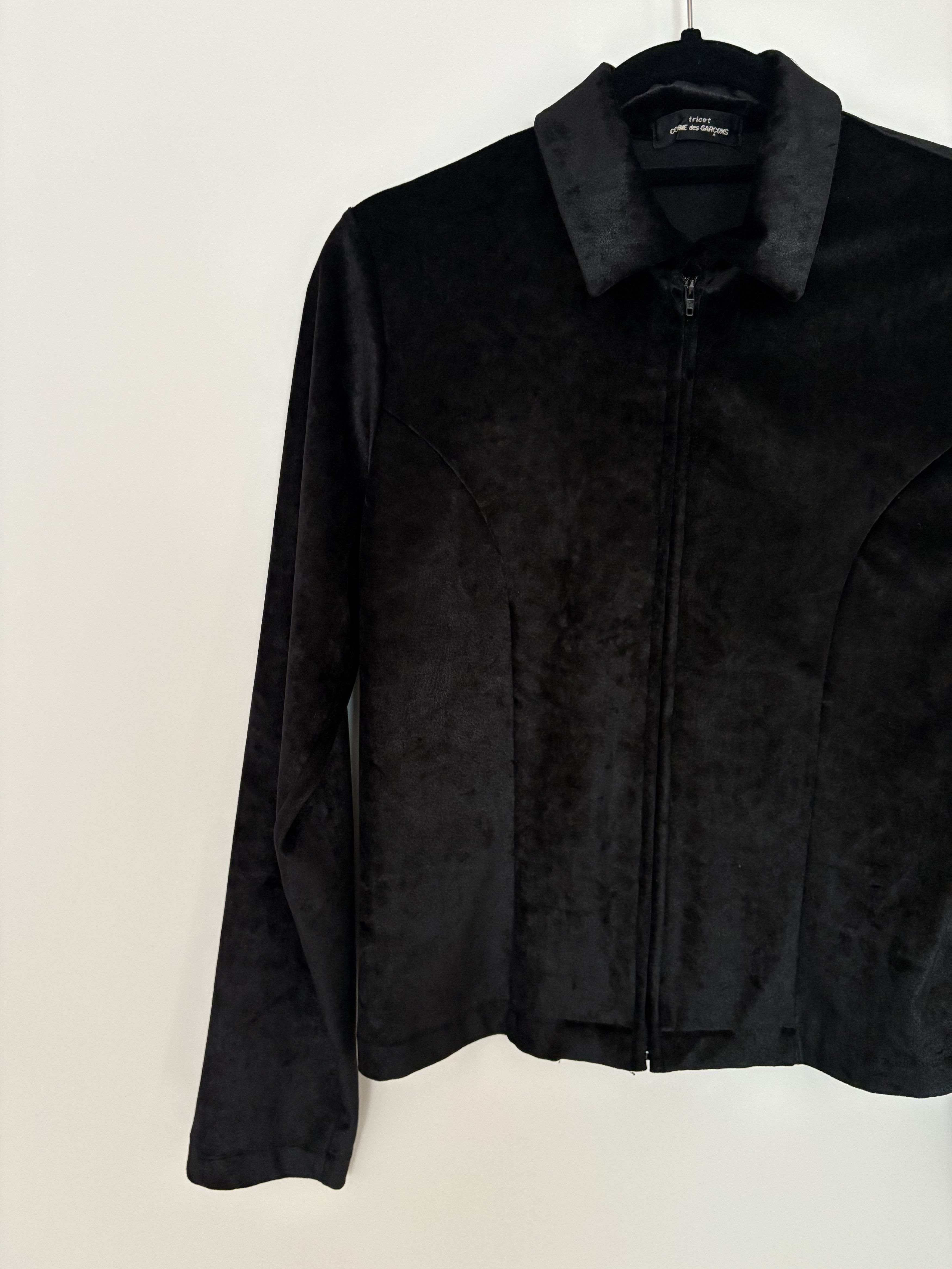 Comme des Garcons COMME des GARCONS Velour Zip Jacket Black Size M / US 6-8 / IT 42-44 - 2 Thumbnail