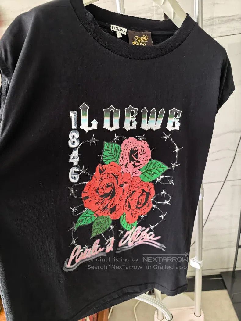 Loewe Loewe Floral logo T-shirt with short sleeves, neckline and Size US L / EU 52-54 / 3 - 6 Thumbnail