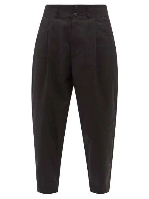 image of Nicholas Daley Casual Pleated Trousers in Black, Men's (Size 30)