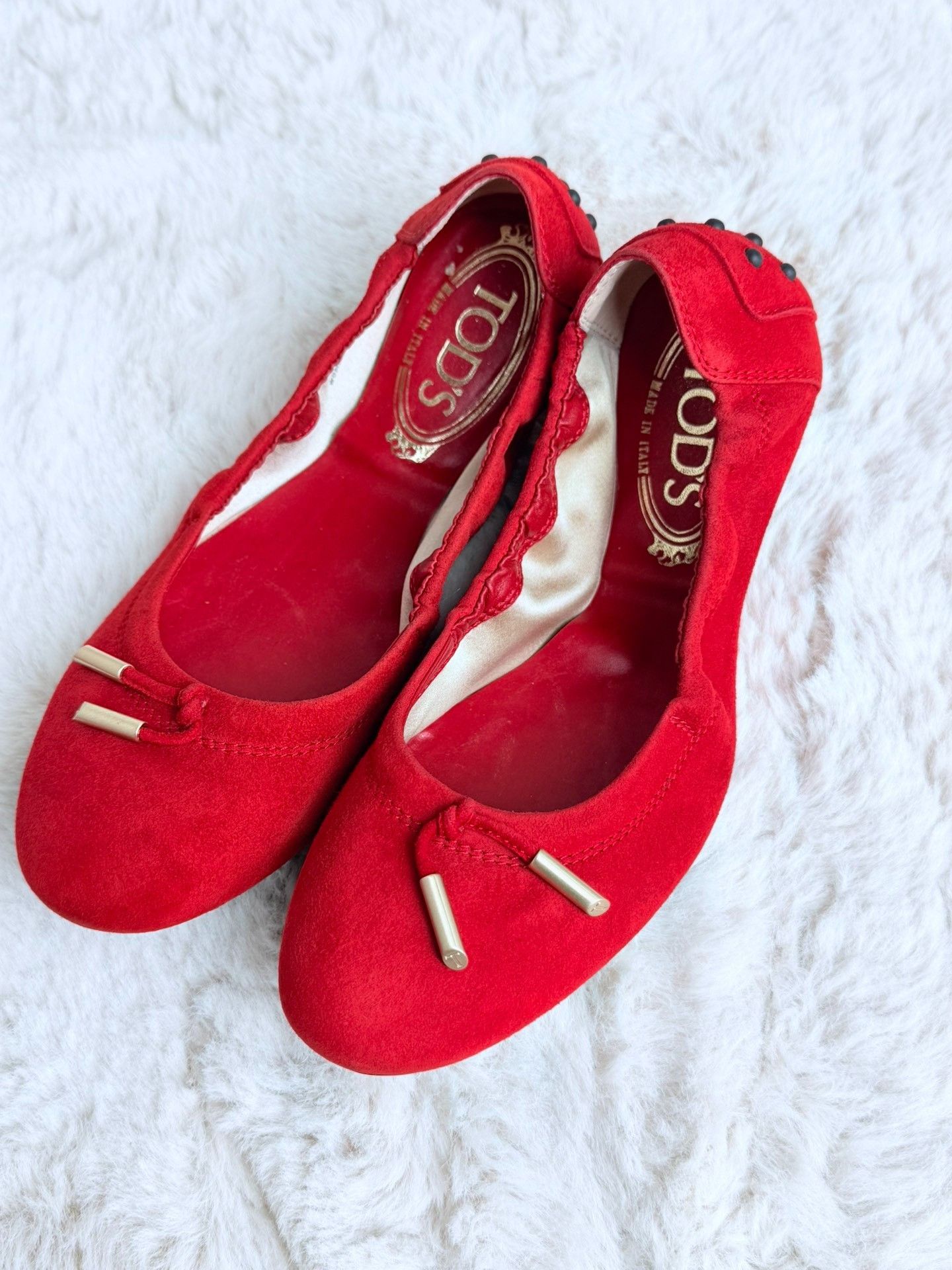 Tod's Tod's Suede Red Lowtop Sneakers us_6 Women Size US 6 / IT 36 - 1 Thumbnail