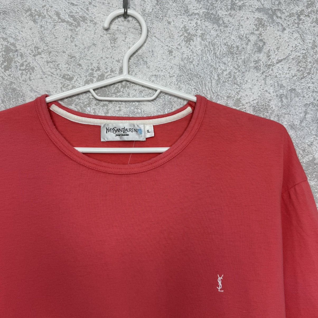 Yves Saint Laurent Yves Saint Laurent T-Shirt Pink Short Sleeve Round Neck Y2K Size US XL / EU 56 / 4 - 2 Thumbnail