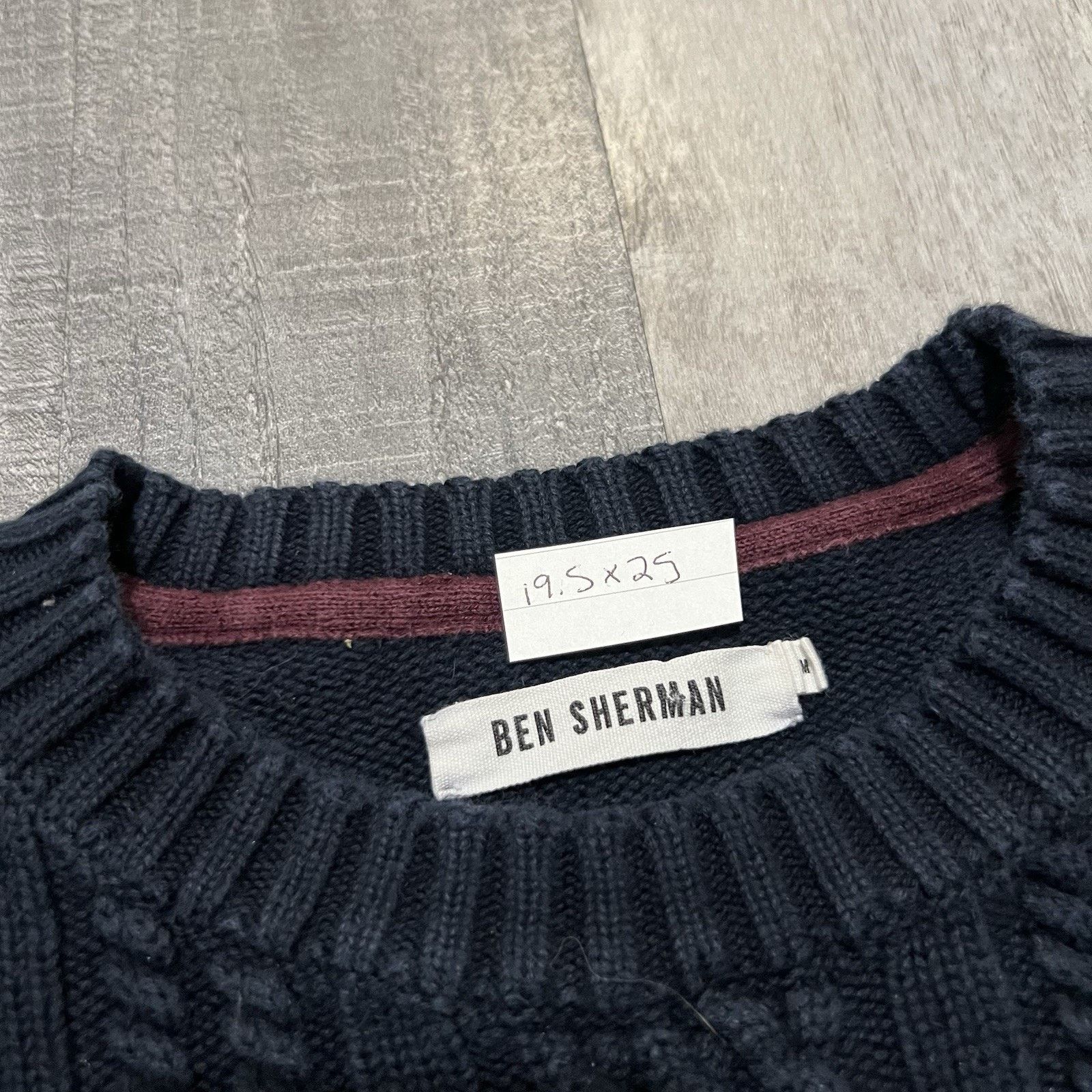 Ben Sherman Ben Sherman Cotton Cable Knit Sweater M Pull Over Heavy Knit Size US M / EU 48-50 / 2 - 5 Thumbnail