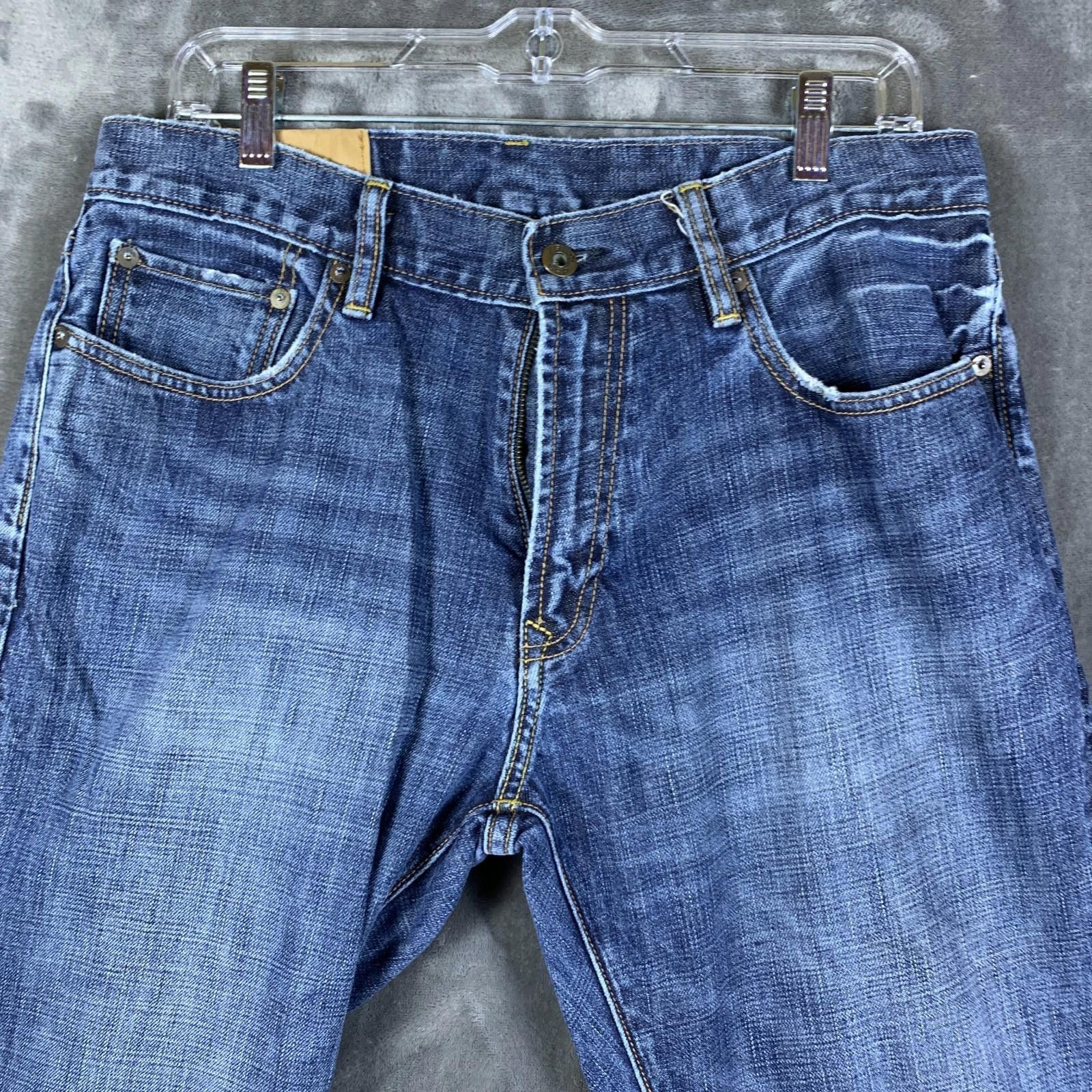 Gap Men’s Gap Green 1969 Zip Straight Leg 34x31 Jeans (334) Size US 34 / EU 50 - 3 Thumbnail