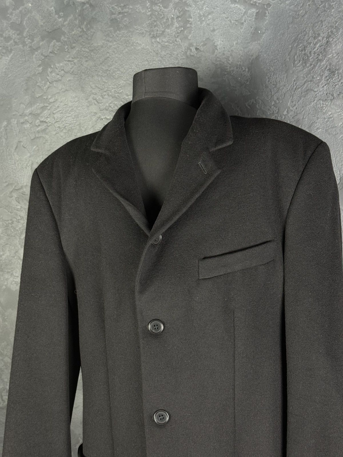 Emporio Armani 90s Vintage Mens EMPORIO ARMANI Black Coat Blazer Wool Italy Size US M / EU 48-50 / 2 - 6 Thumbnail
