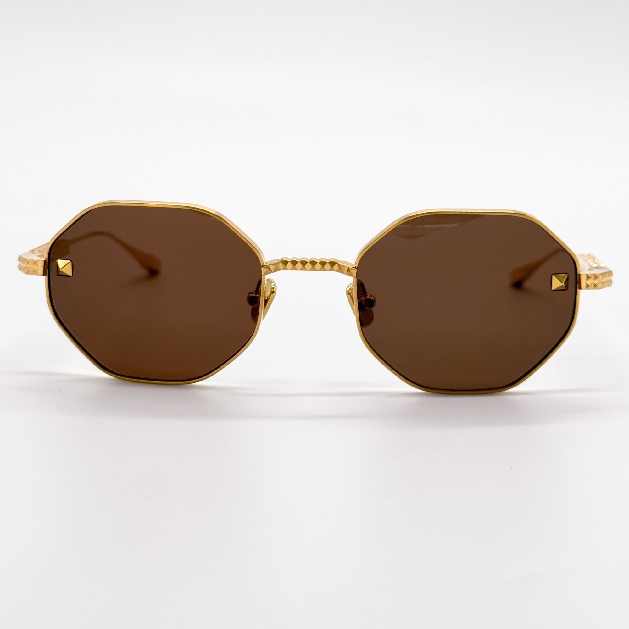 Valentino NEW VALENTINO SUNGLASSES VLS-122C GOLD/BROWN WOMEN VALENTINO Size ONE SIZE - 4 Thumbnail