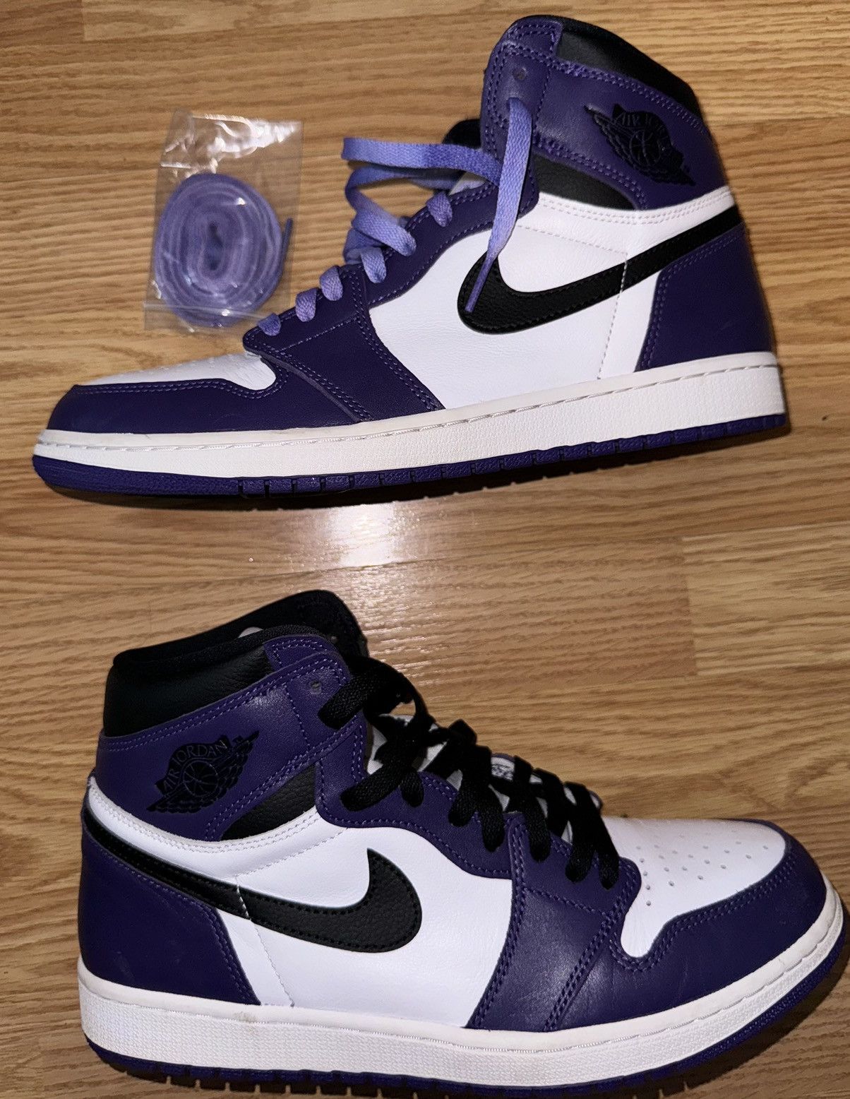 Jordan Brand Air Jordan 1 Retro High OG 'Court Purple 2.0' SZ 11 Used Size US 11 / EU 44 - 2 Thumbnail