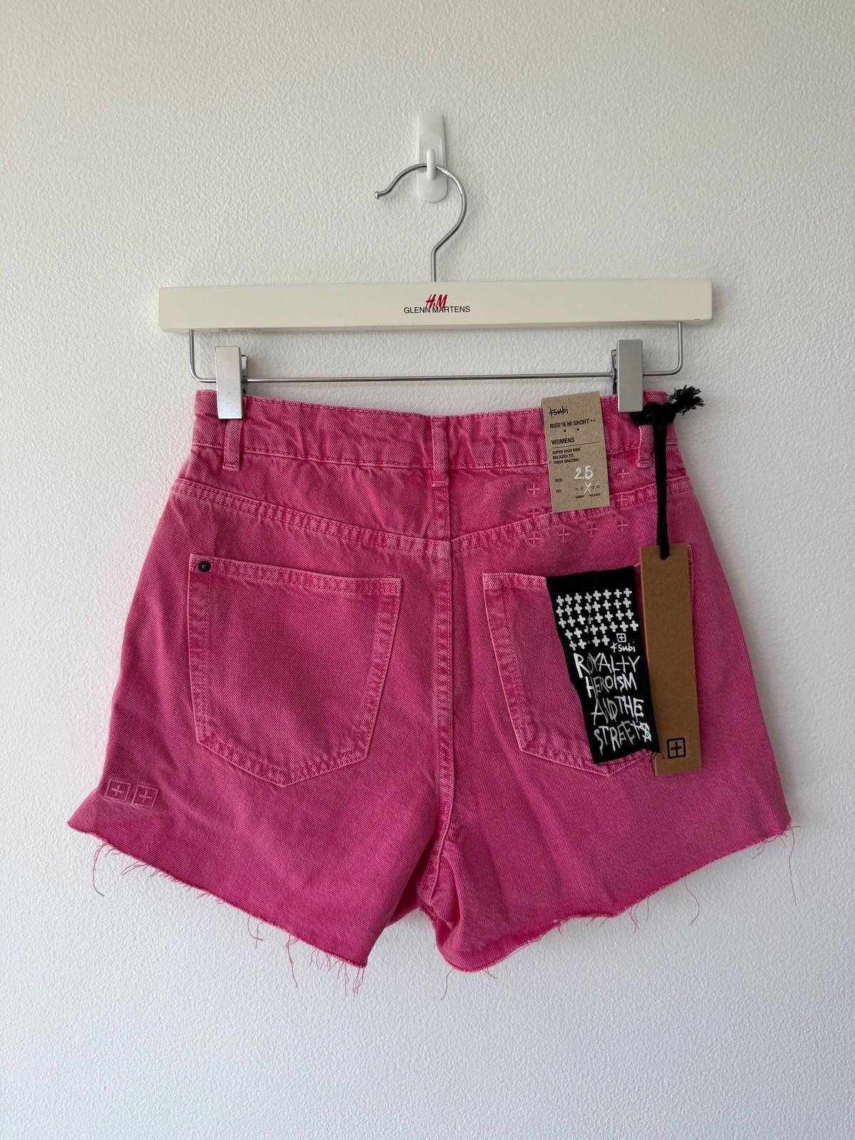 Ksubi new ksubi womens denim rise n hi shorts 25 7 fuschia pink Size 25" / US 0 / IT 36 - 1 Thumbnail