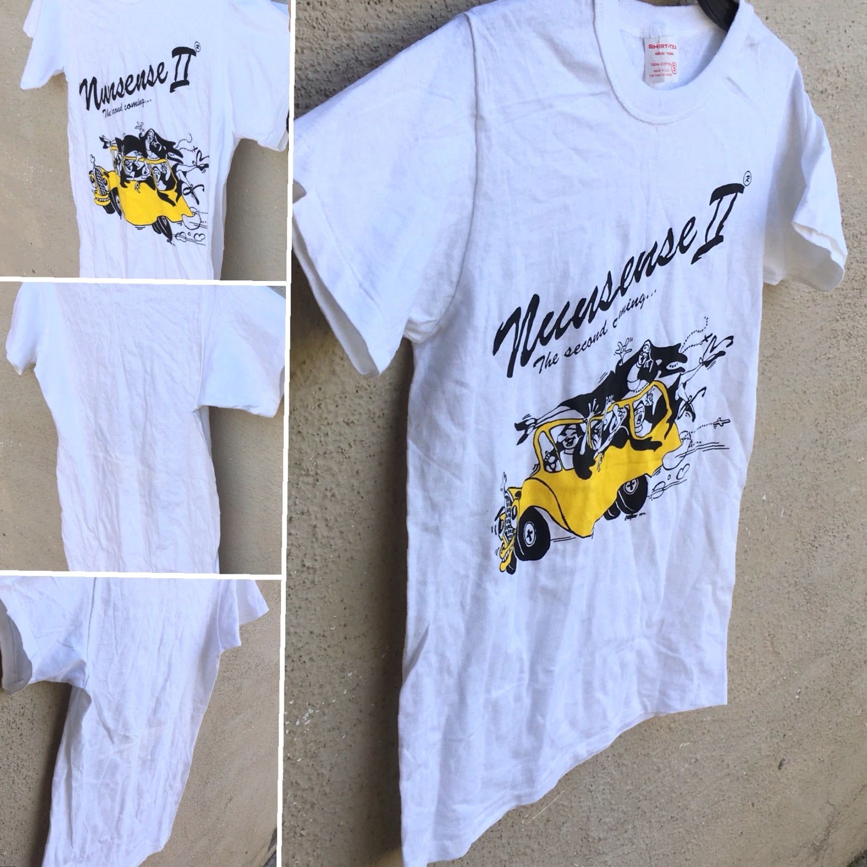 Vintage VINTAGE SHIRT-TEX T-Shirt S White Unisex Made In USA Nunsense II The Second Coming Graphic Tee 100% Cotton Short Sleeve Mens Womens Girls Boys Size US S / EU 44-46 / 1 - 3 Thumbnail