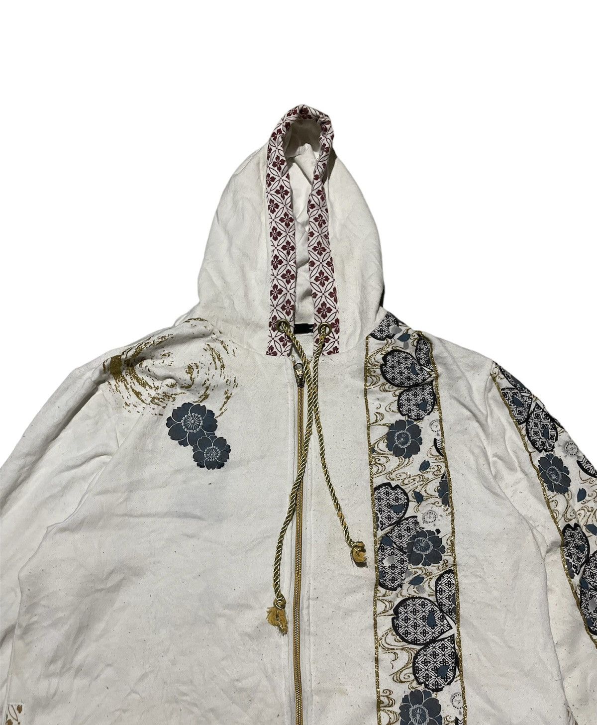 Vintage Japanese Sukajan Hoodie Dragon Floral Design Size US L / EU 52-54 / 3 - 4 Thumbnail