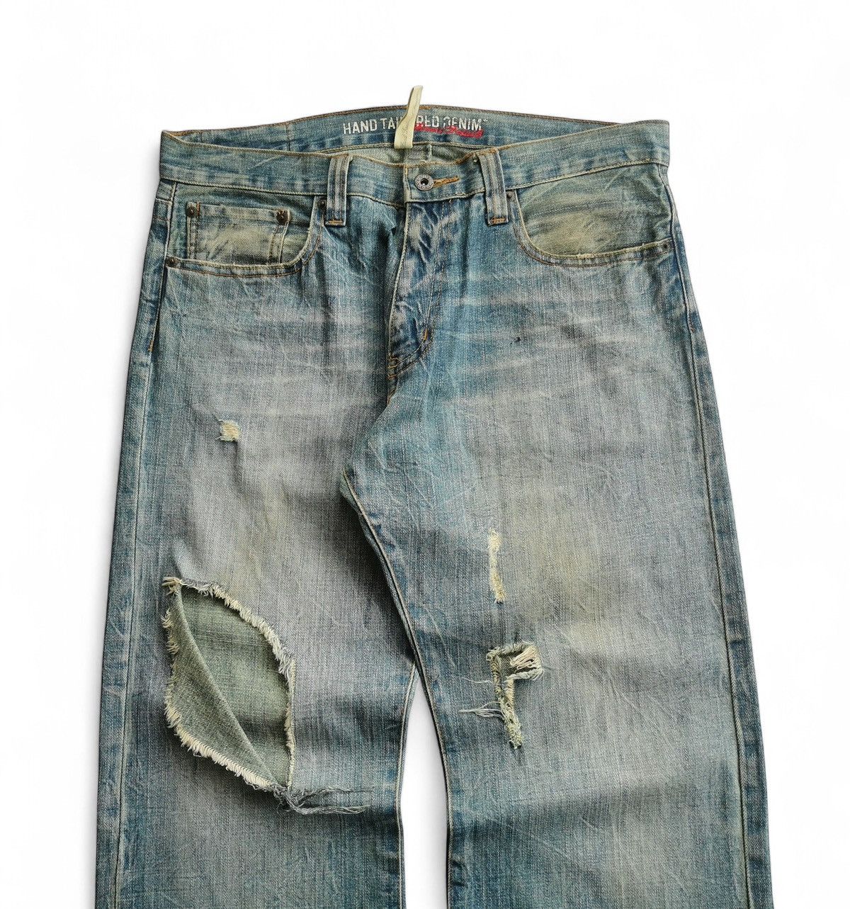 Kapital Free Gate Ripped Mud Wash Jeans Size US 34 / EU 50 - 2 Thumbnail