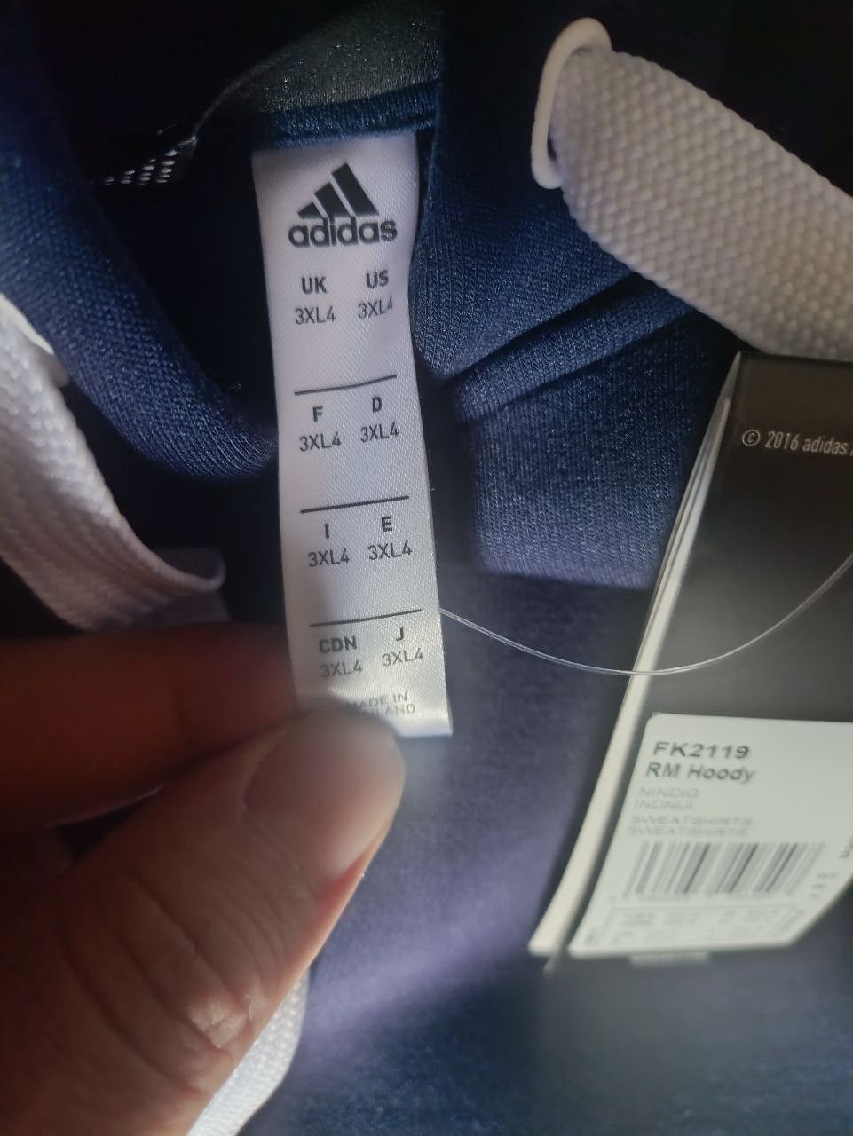 Adidas Adidas Real Madrid FK2119 Basketball Hoodie 3XL BNWT Size US XXL / EU 58 / 5 - 7 Thumbnail