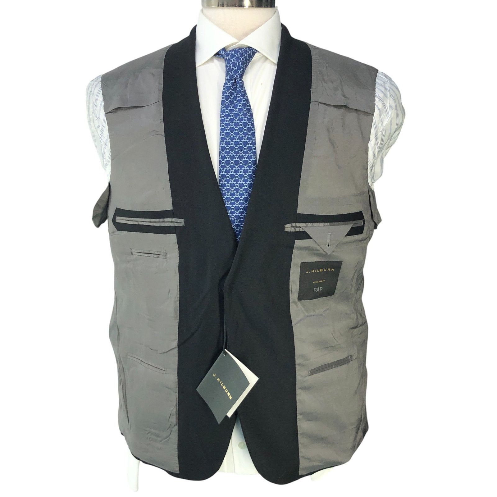 J.Hilburn J Hilburn 40S Sport Coat Blazer Revenge Super 150s Bespoke Size 40S - 13 Thumbnail