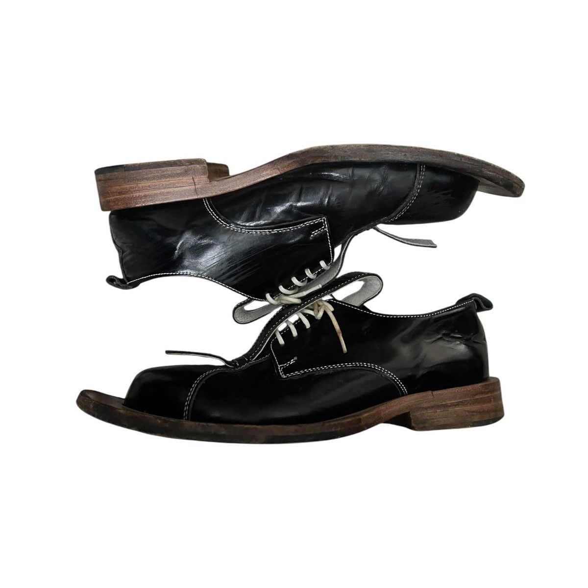 Japanese Brand Koji kuga wood platform derbies Size US 8.5 / EU 41-42 - 2 Thumbnail