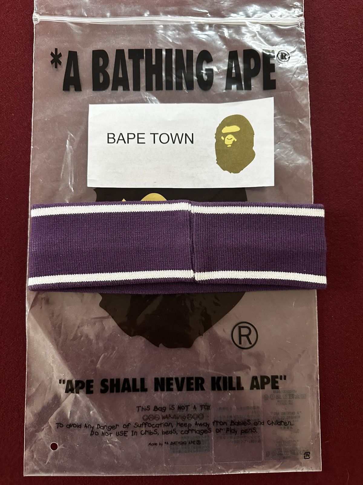 Bape BAPE STA HEAD BAND (PURPLE) Size ONE SIZE - 3 Thumbnail