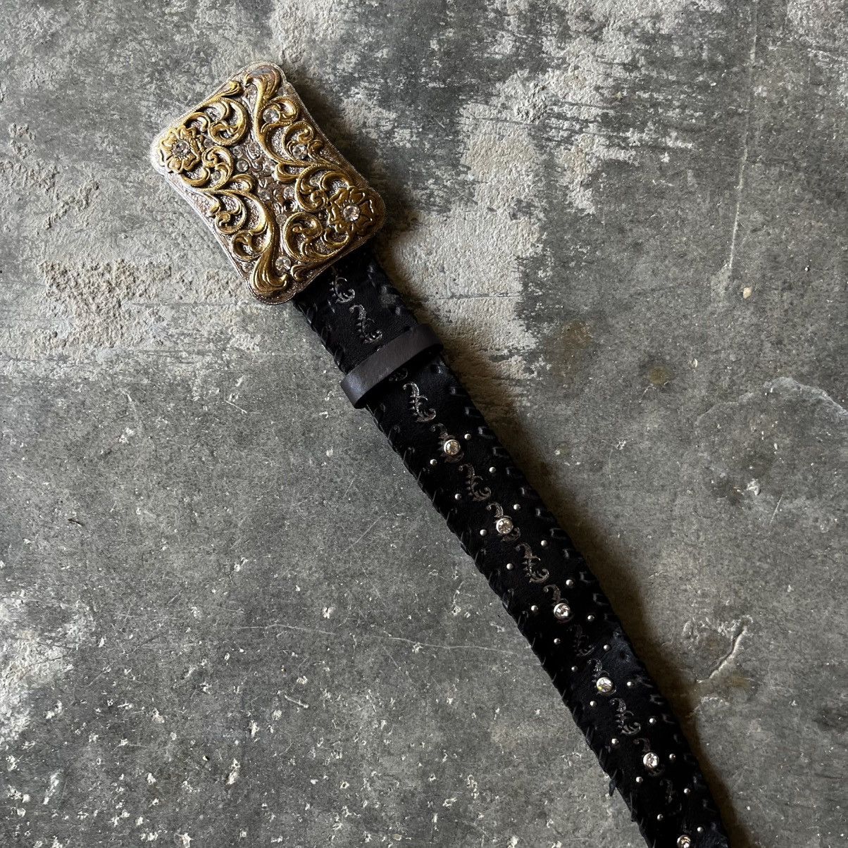 Kapital VINTAGE STUDDED LEATHER BELT Size 30 - 4 Thumbnail