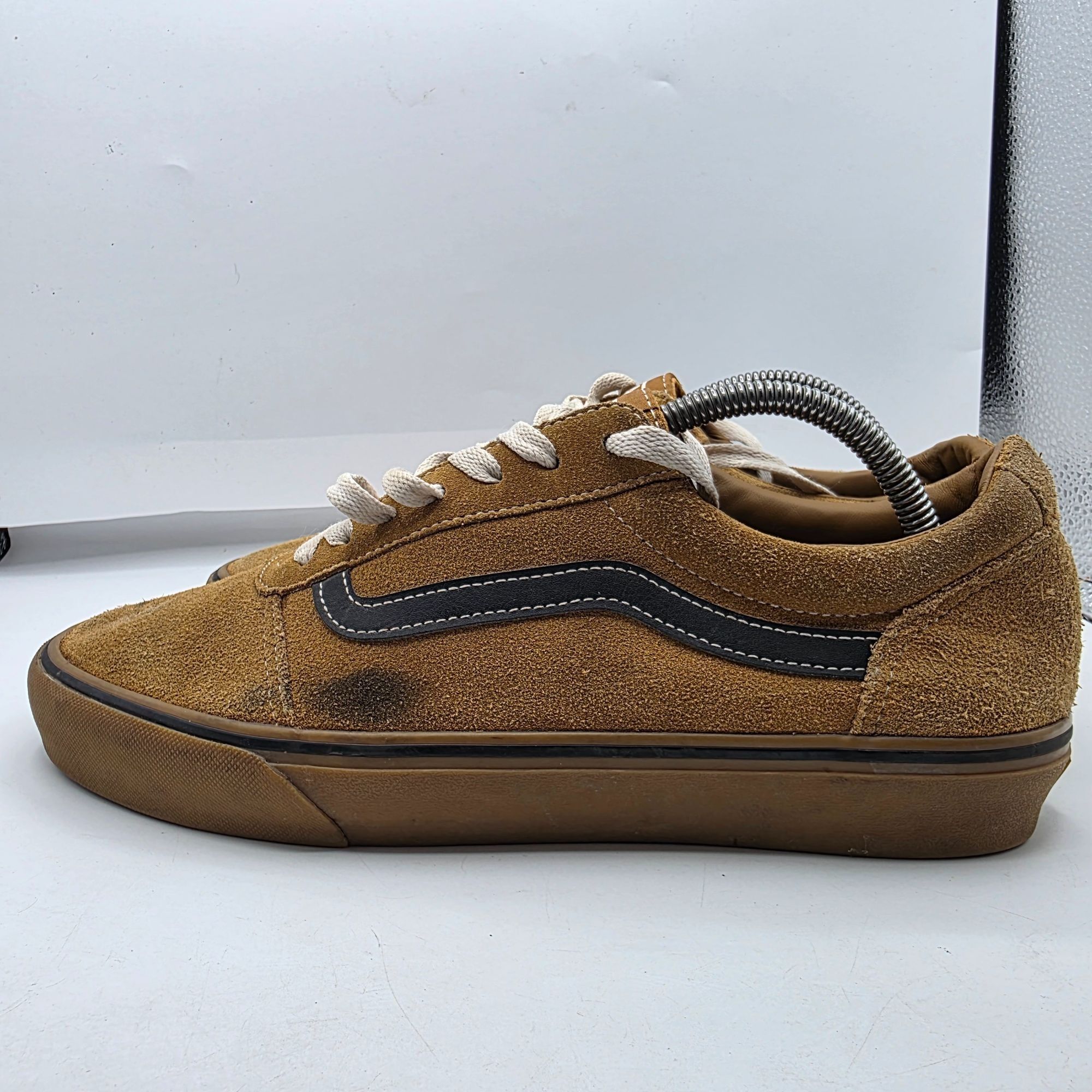 Vans Vans Ward Mens Shoes Size 9.5 Tan Black Stripe Lace-Up Low T Size US 9.5 / EU 42-43 - 5 Thumbnail
