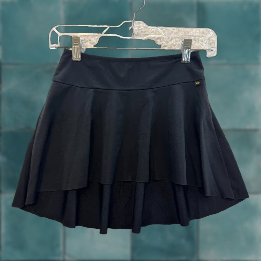 Vintage VINTAGE Y2K Black Mini Skirt XS Size XS Women's Stretch Goth Boho Fairy Whimsigoth Size 26" / US 2 / IT 38 - 1 Thumbnail