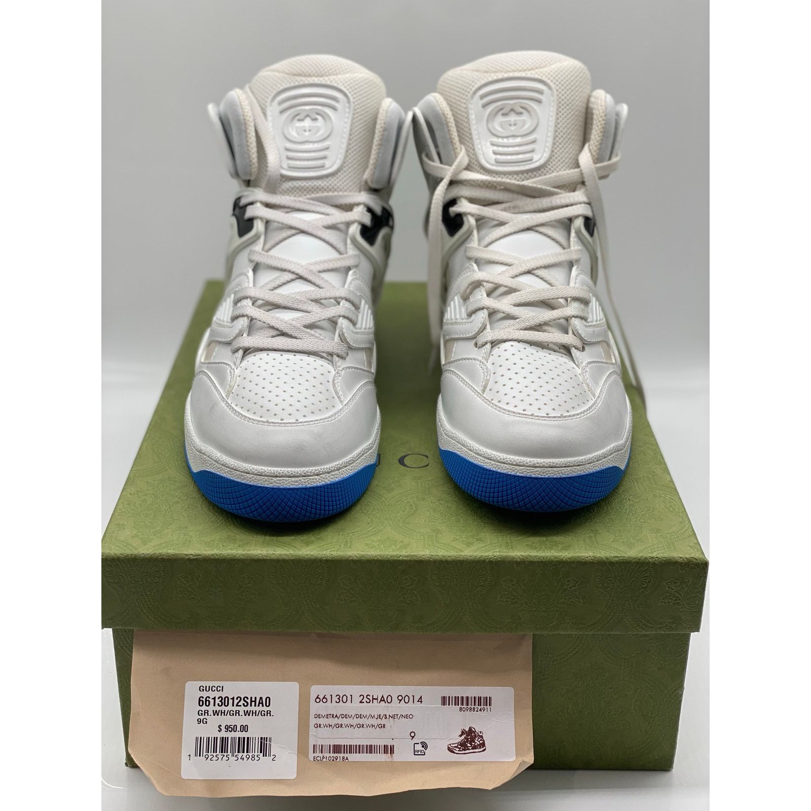 Gucci Gucci Basket High Top Sneakers sz. 9G (10 US) Size US 10 / EU 43 - 2 Thumbnail