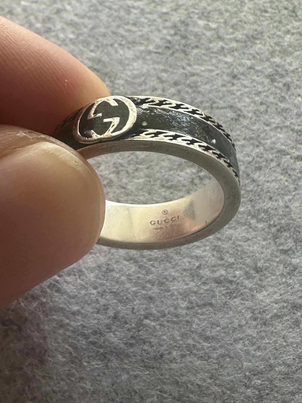 Gucci Gucci Interlocking G Sterling Silver Ring in Sz 9 Size ONE SIZE - 8 Thumbnail