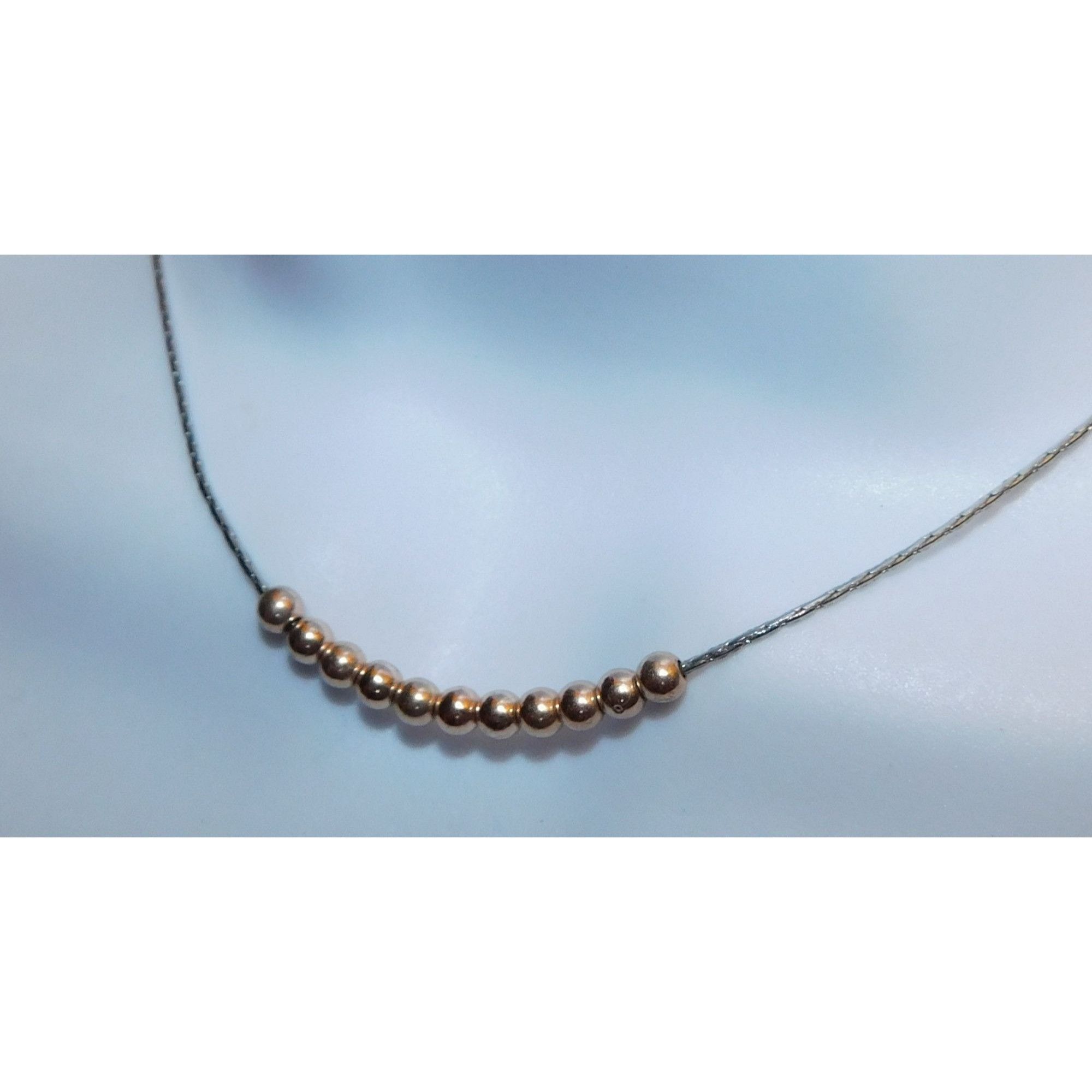 Other Simple Rose Gold Ball Necklace Size ONE SIZE - 1 Thumbnail