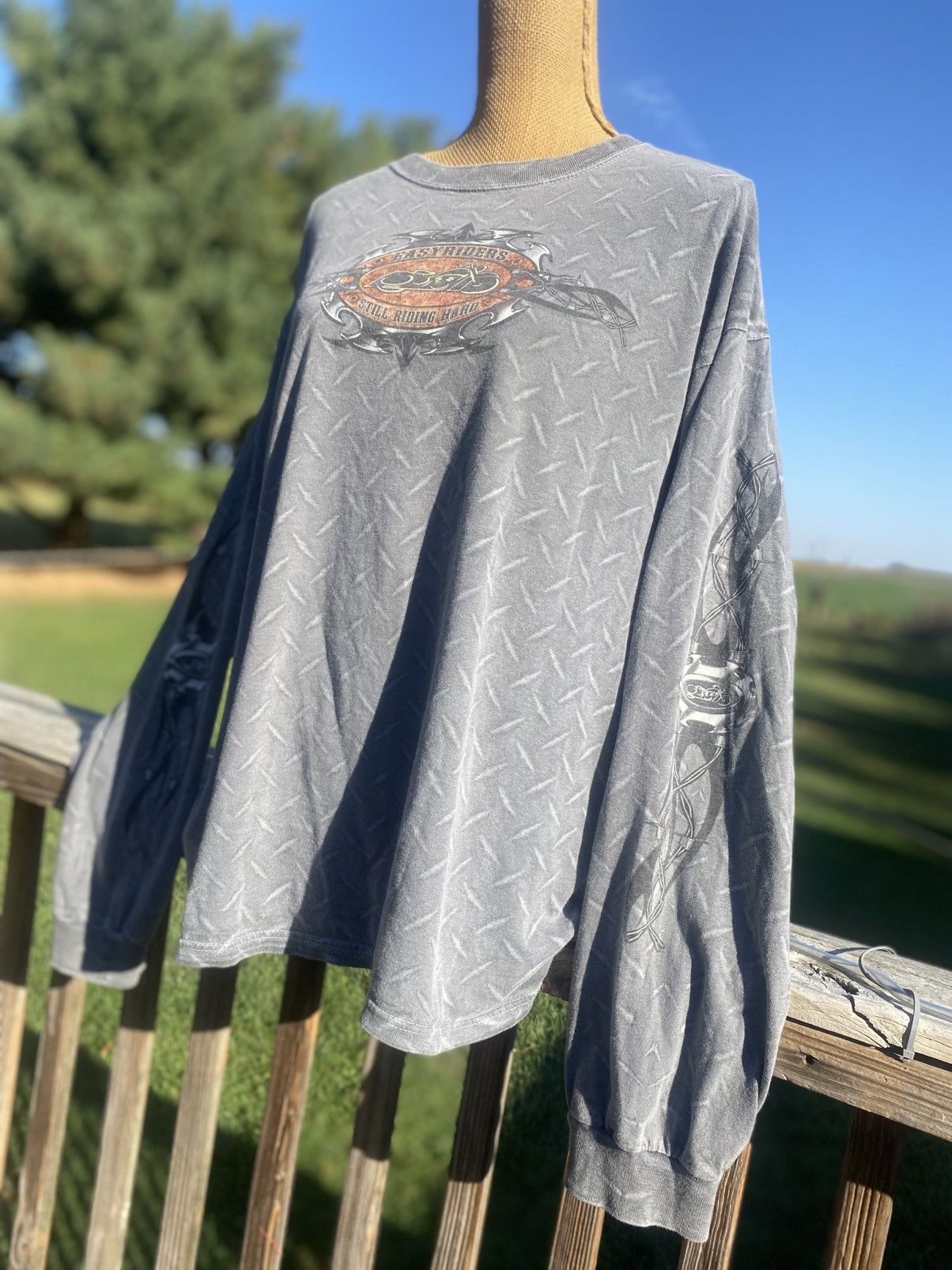 Other Vintage 2011 Easyriders Long Sleeve Diamond Plate Gray XL Size US XL / EU 56 / 4 - 3 Thumbnail