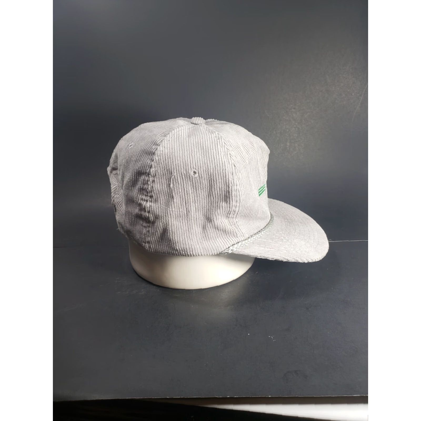 Vintage VINTAGE Crary Industries Cat Hat Corduroy Trucker N Dakota Ag Farm Snapback Cap Gray Cotton Size ONE SIZE - 5 Thumbnail