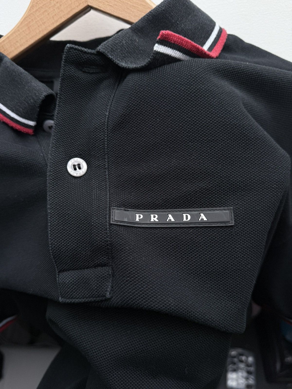 Prada Prada Polo T-shirt Luxury Size US XL / EU 56 / 4 - 2 Thumbnail