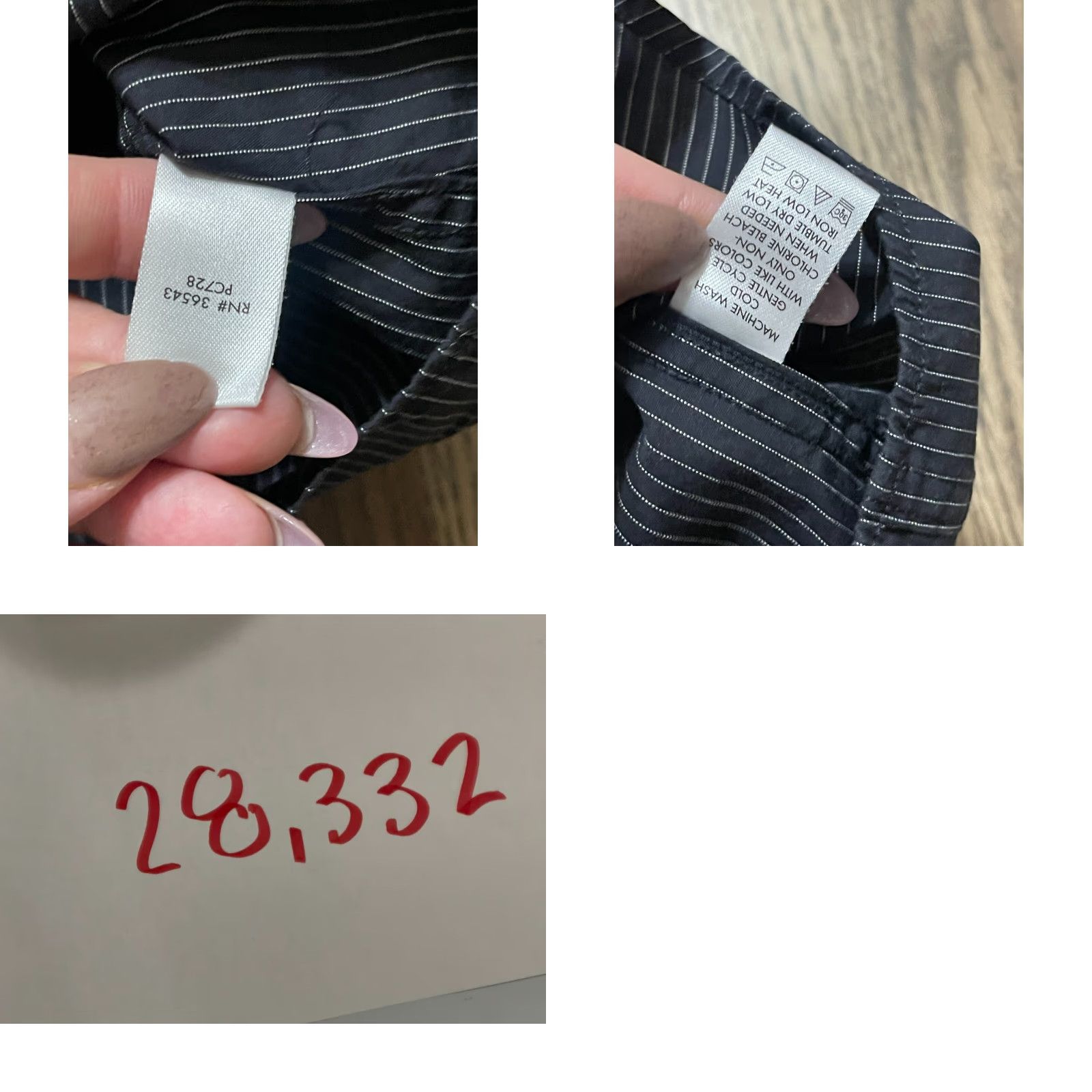 Calvin Klein Calvin Klein Shirt Men's XL Black White Pin Striped Button Up Size US XL / EU 56 / 4 - 8 Thumbnail