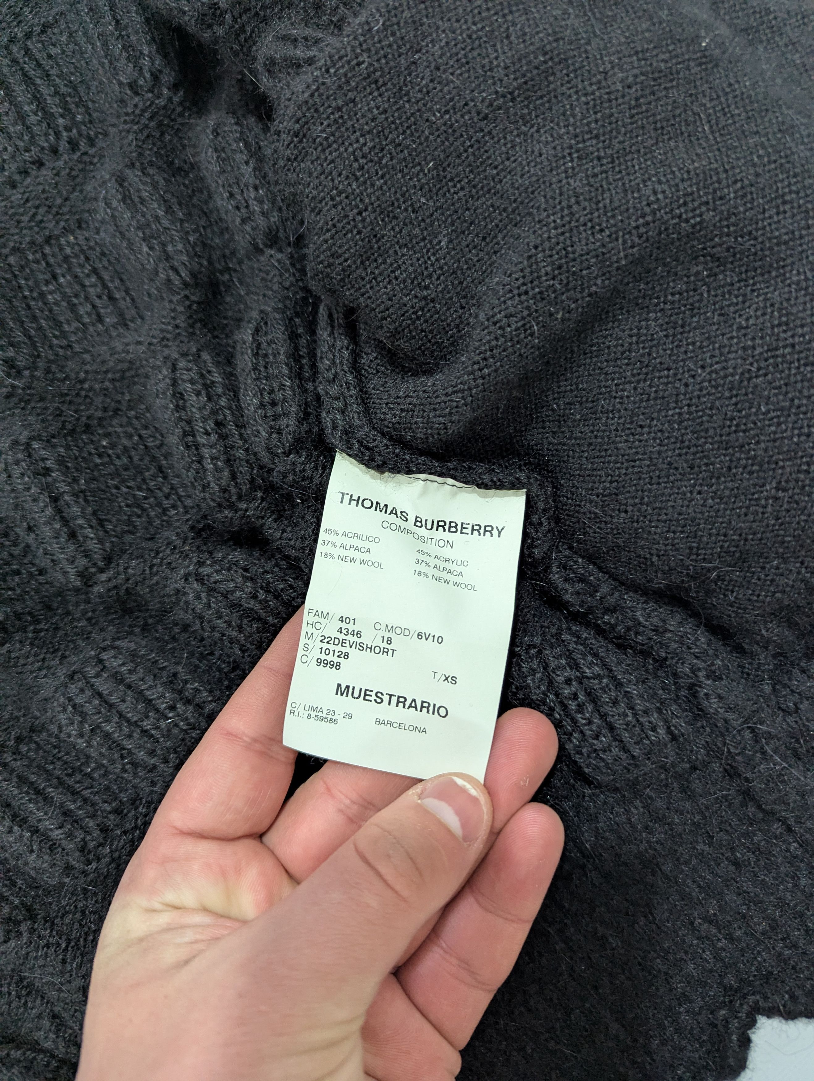 Burberry Thomas Burberry By Burberry Zip Oversized Alpaca Sweater Size S / US 4 / IT 40 - 7 Thumbnail