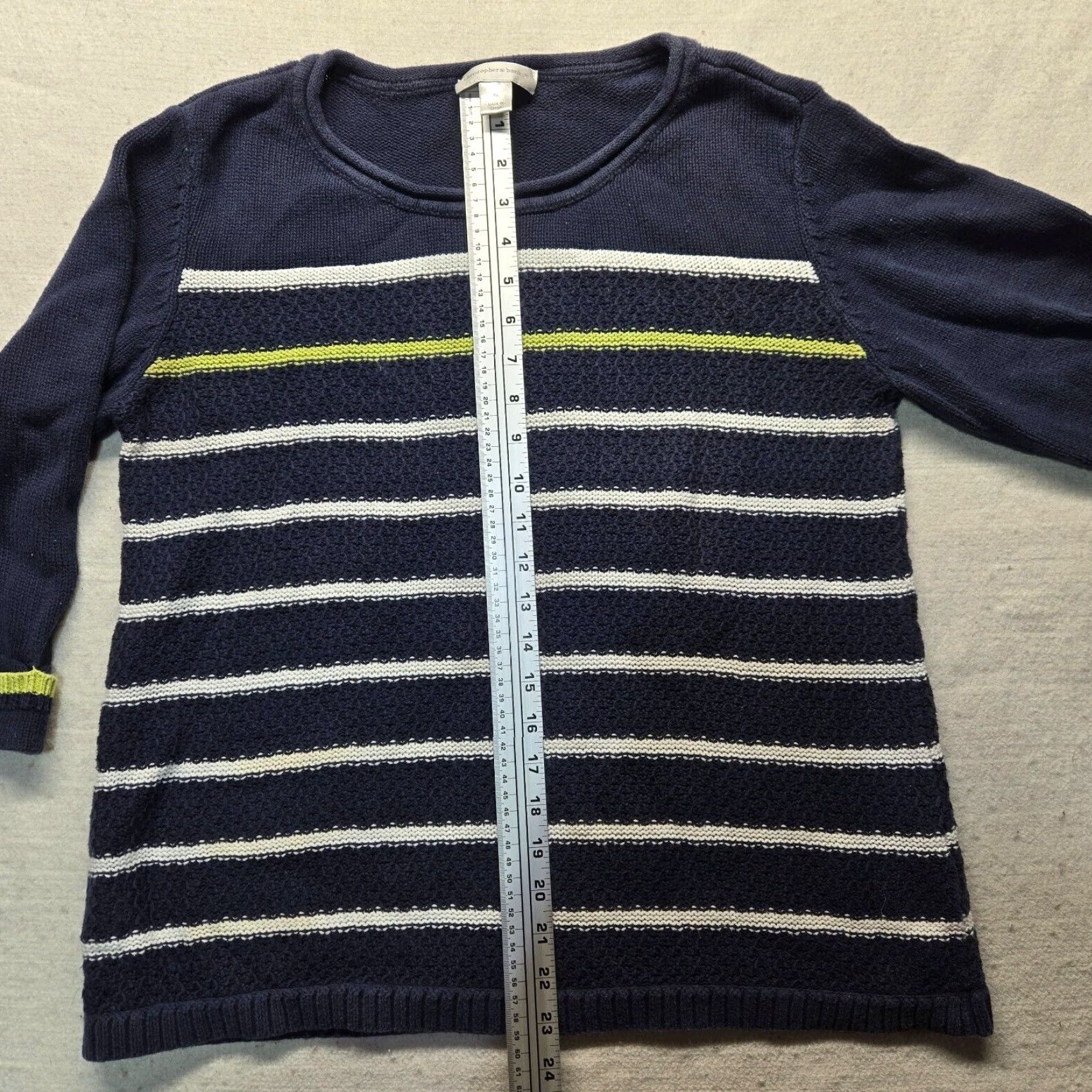 Vintage Christopher & Banks Blue Striped Long Sleeve Sweater Adult Women's XL Size Pullover Shirt? Size XL / US 12-14 / IT 48-50 - 7 Thumbnail