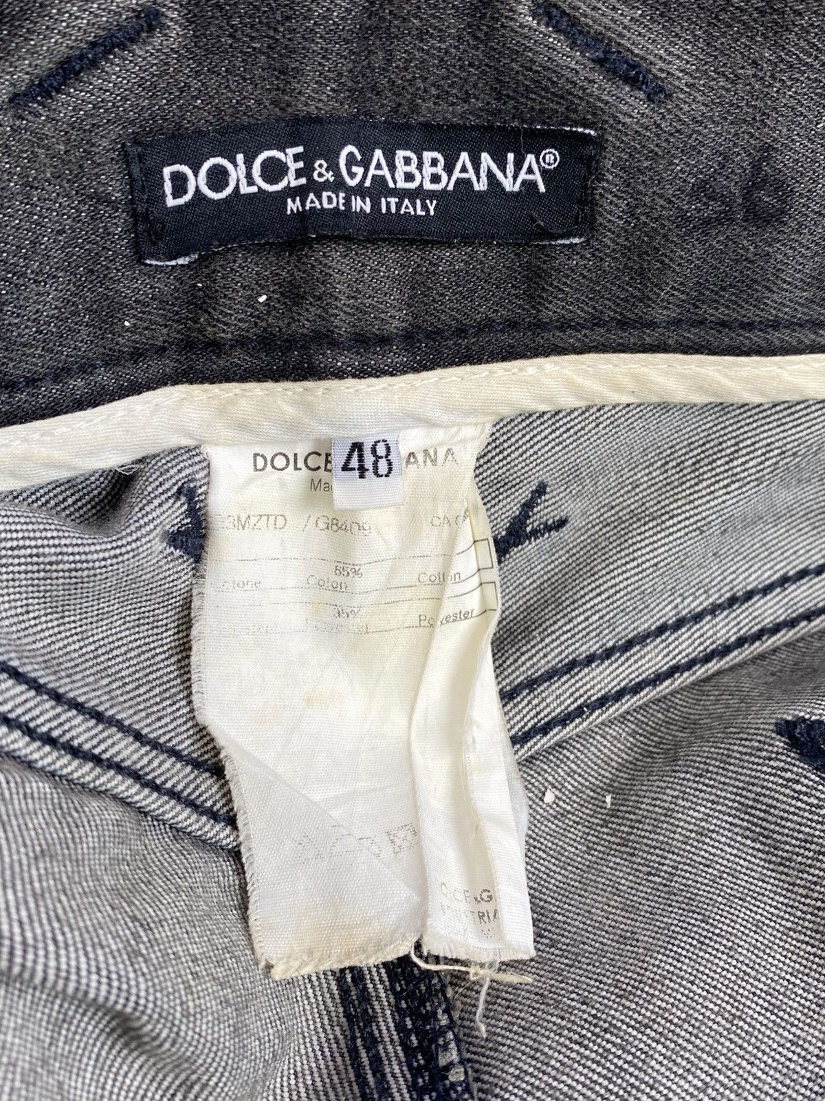 Dolce & Gabbana 2000’s Y2K Dolce Gabbana Dark Wash Regular Cut Denim Size US 35 - 2 Thumbnail