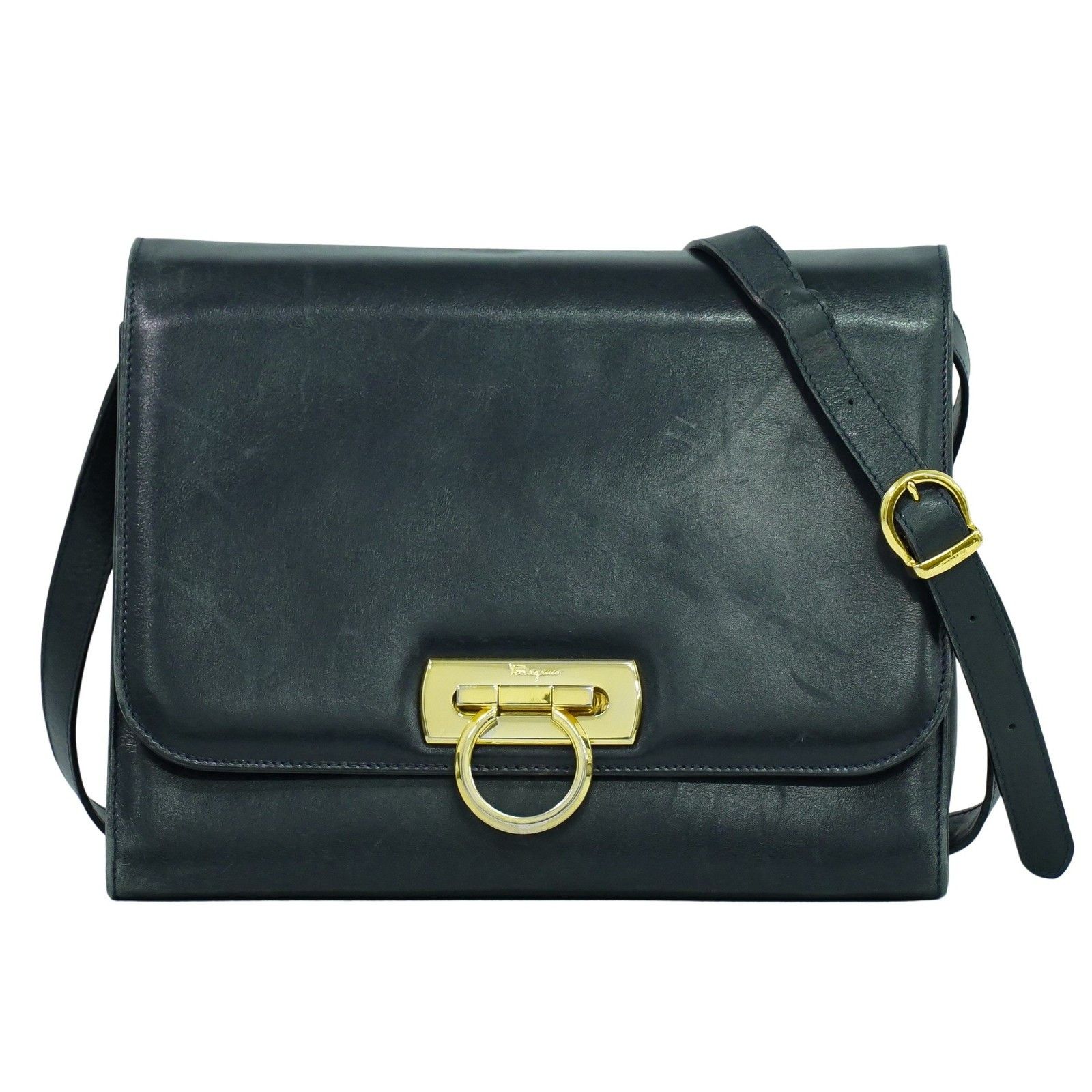 Salvatore Ferragamo Salvatore Ferragamo Gancini Shoulder Bag Leather Size ONE SIZE - 1 Thumbnail