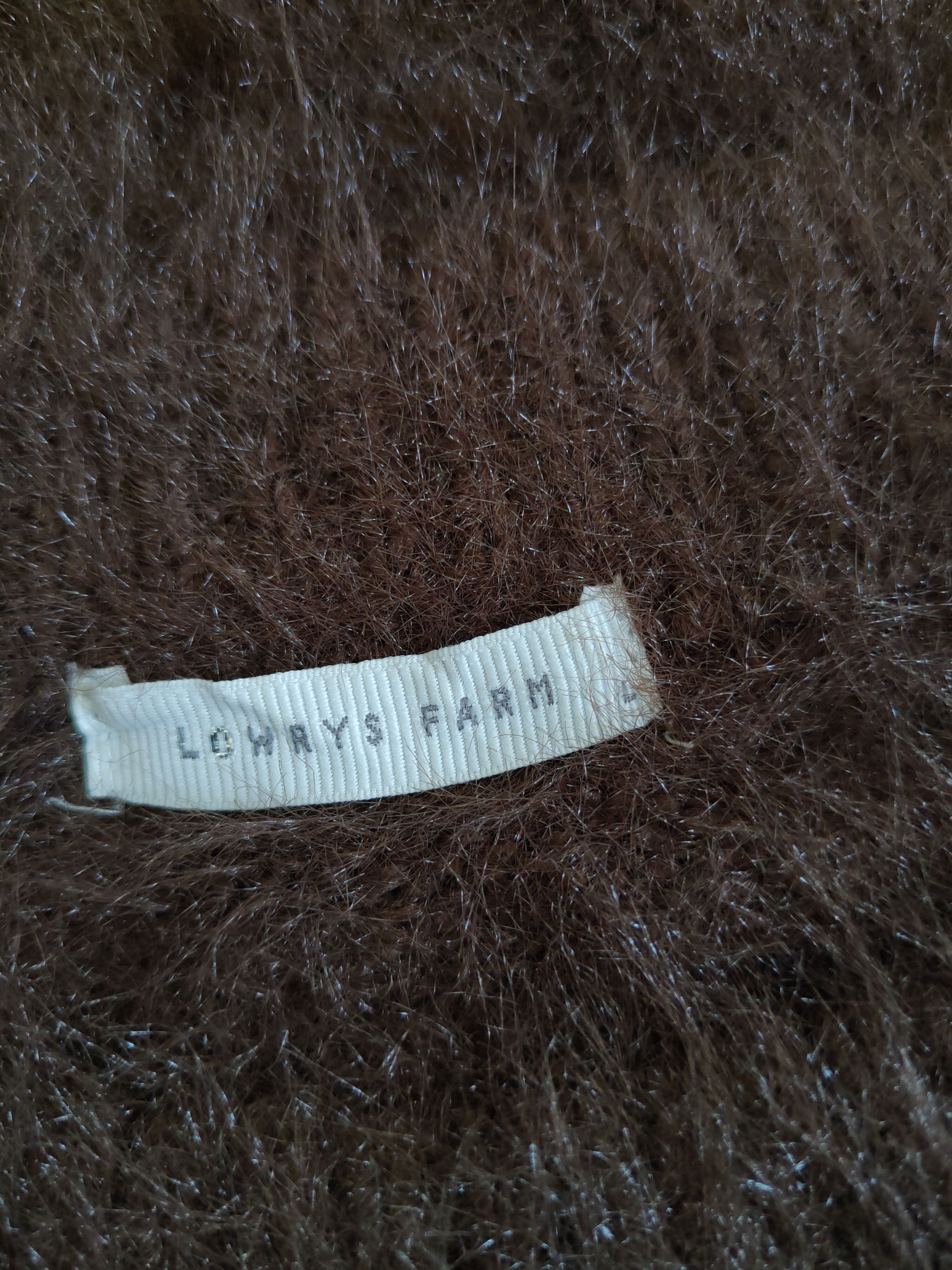 LOWRYS FARM × Vintage Vintagw Lowrys Farm Dark Brown Fur Mohair Knitwear Size L / US 10 / IT 46 - 12 Thumbnail