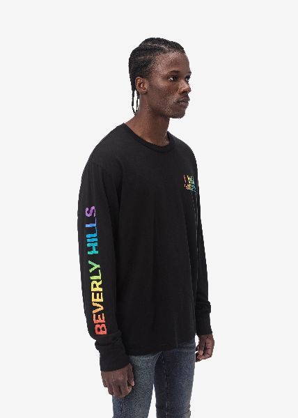 Amiri o1orln1025 Long Sleeve Beverly Hills T-Shirt in Black Size US S / EU 44-46 / 1 - 3 Thumbnail