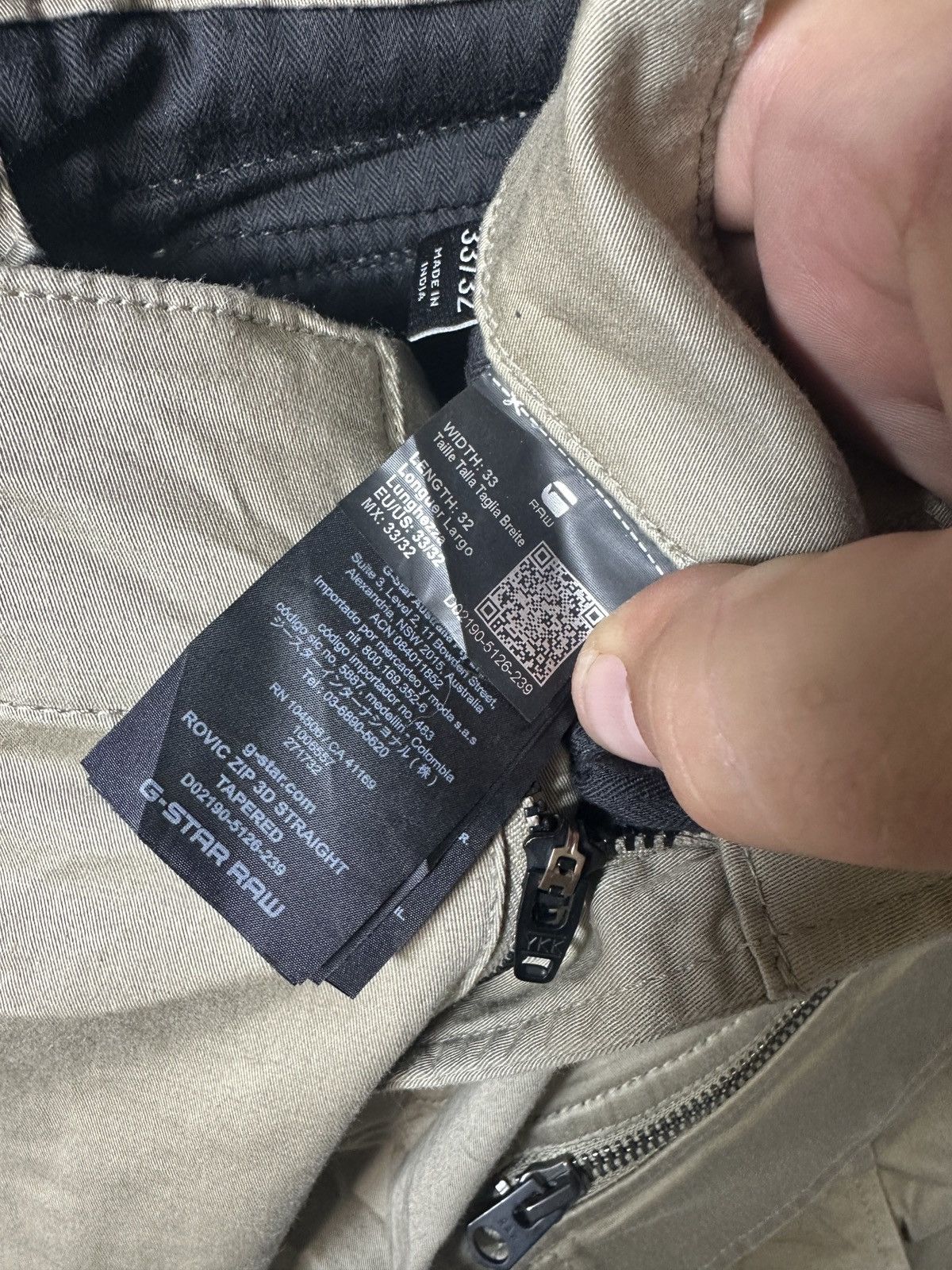G-Star × Vintage Vintage G-Star Raw Cargo 3D Straight Tapered Pants Size US 33 - 5 Thumbnail