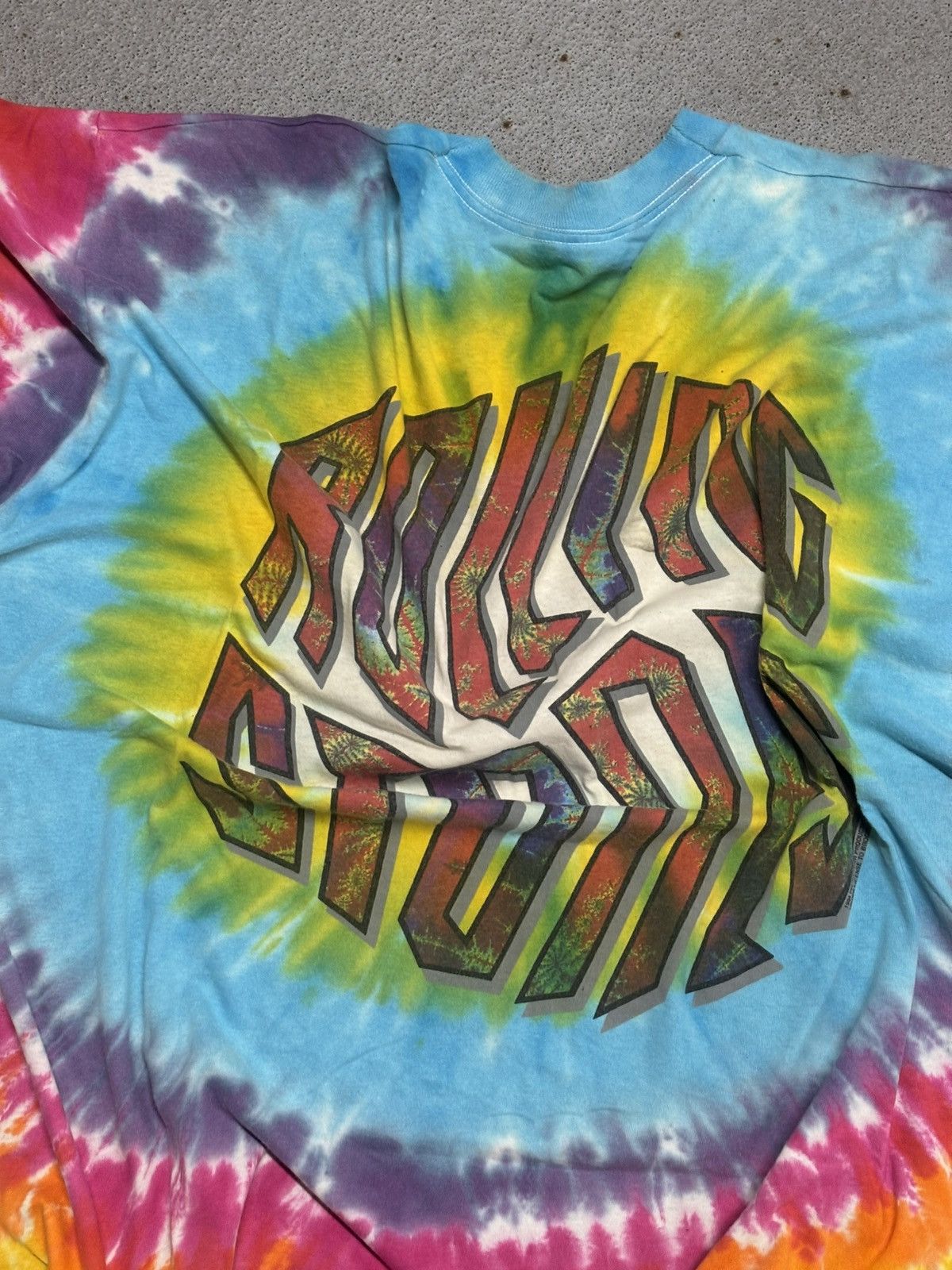 Band Tees 1994 Rolling Stones Tongue Tie Dye T Shirt Size US XL / EU 56 / 4 - 7 Thumbnail
