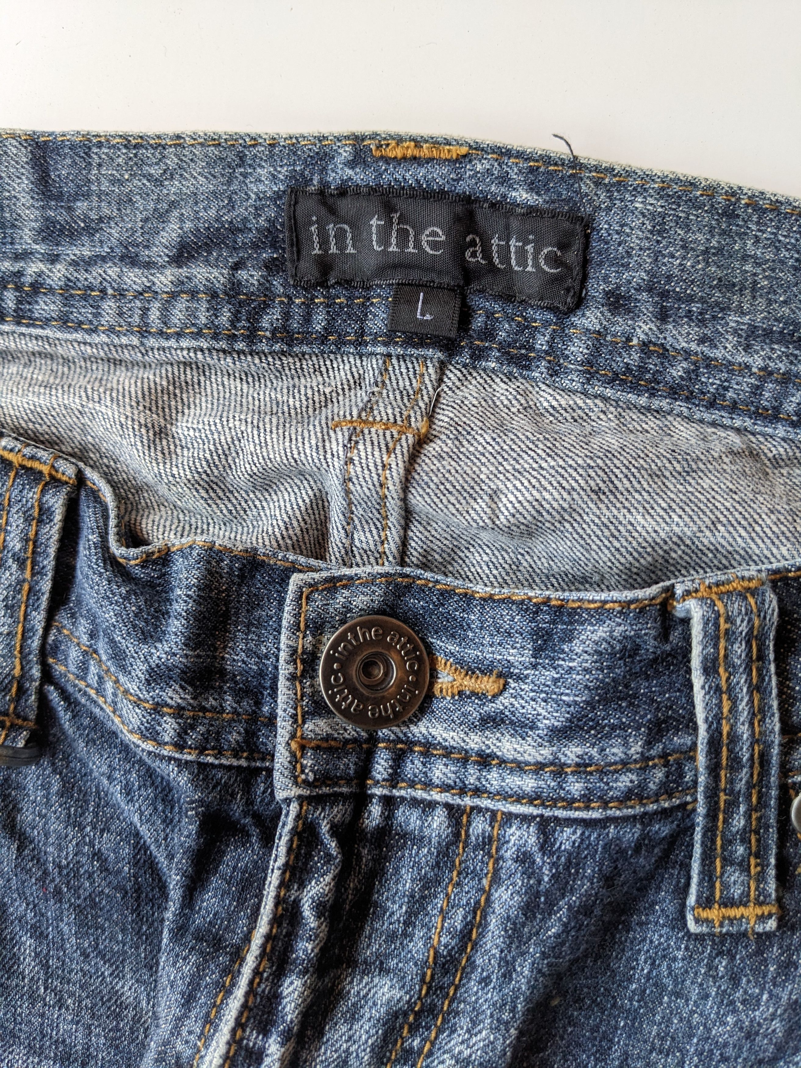 In The Attic In The Attic studded printed faded jeans Size US 33 - 7 Thumbnail